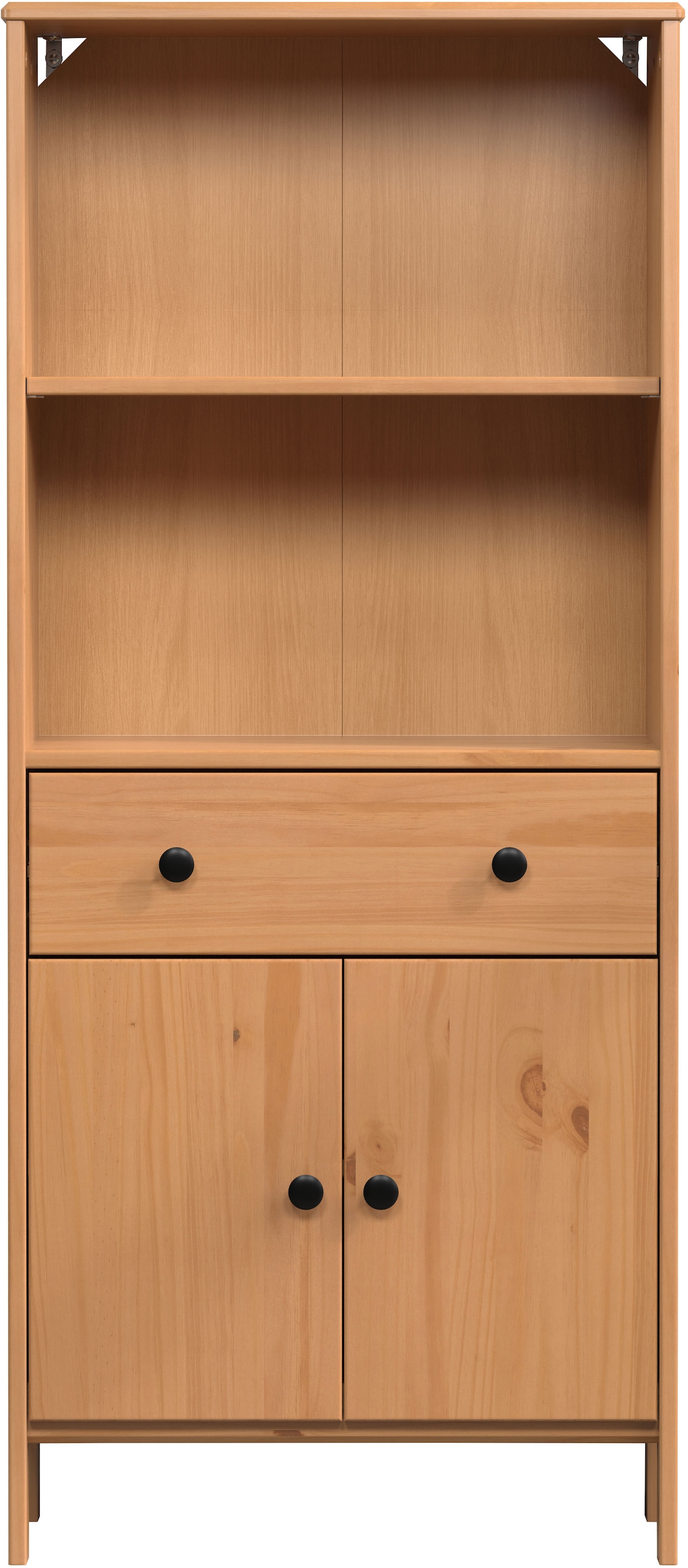 welltime Midischrank »Kall« 1 Stk. tlg. Breites Badregal aus Kiefer-Massivholz - Weiß oder Braun lackiert