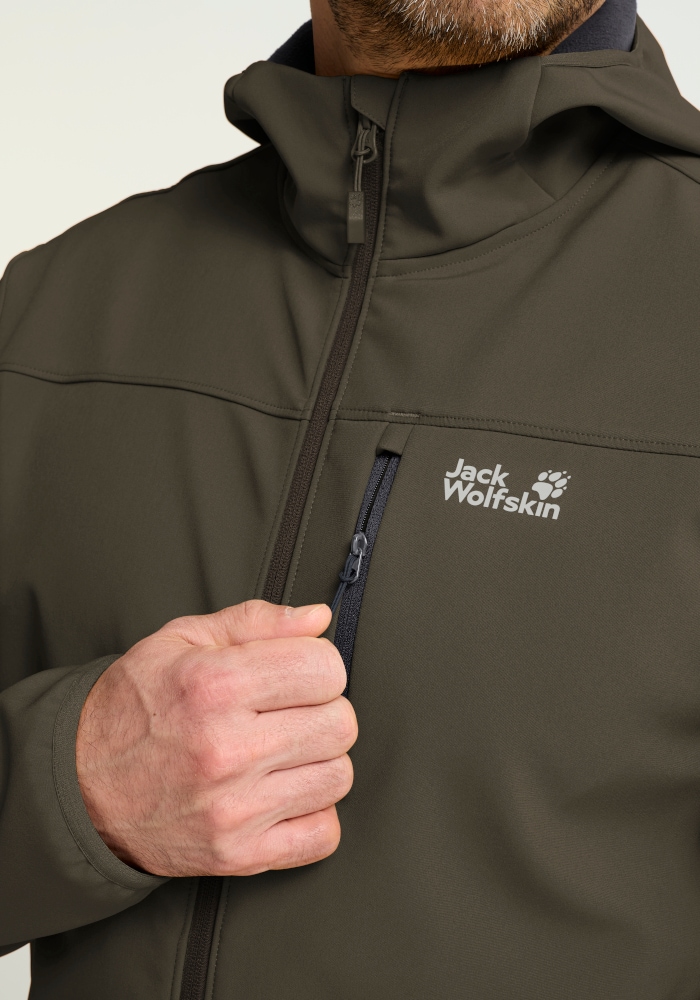 Jack Wolfskin Outdoorjacke »WILD WINDS HOODED JKT M« für Wandern und andere Aktivitäten im Freien