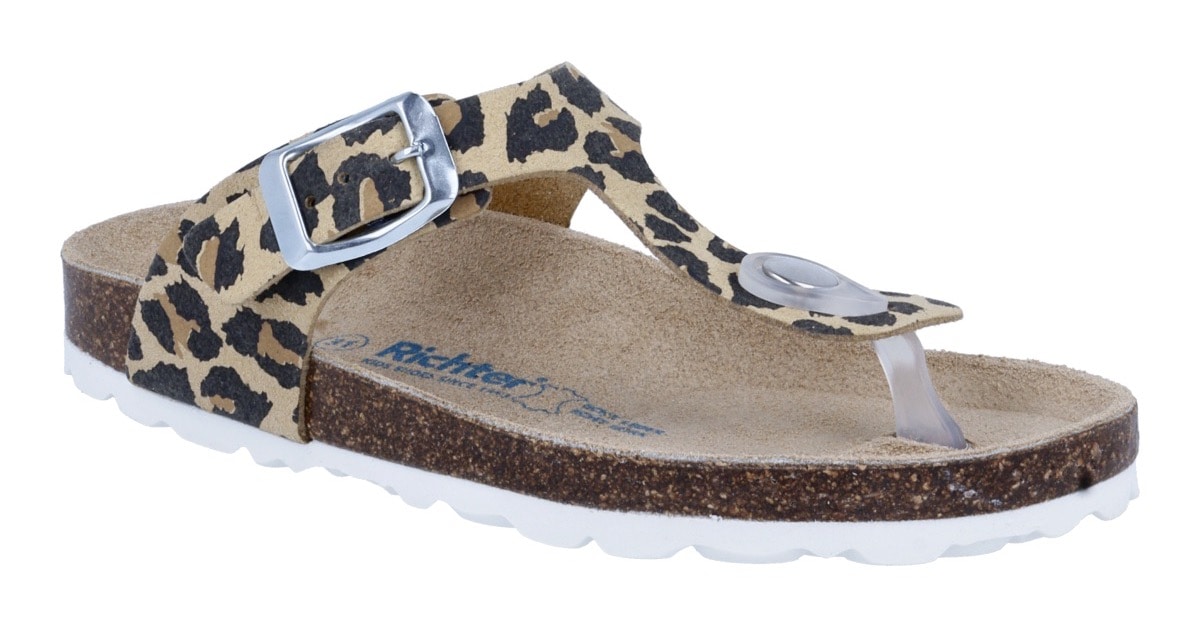 Richter Zehentrenner »Bio«  Sandale im Animal-Look, Größenschablone zum Download, mit WMS