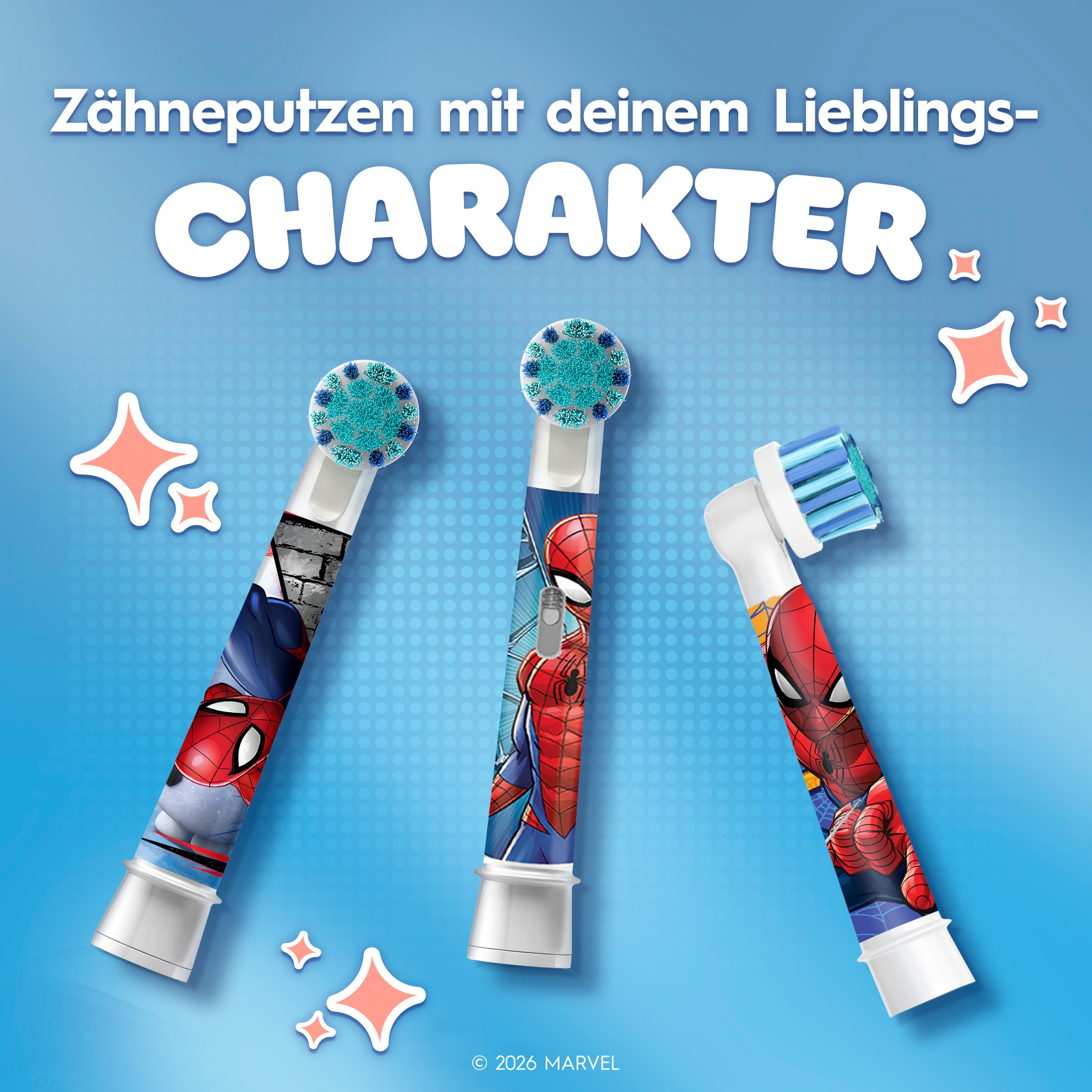 Oral-B Aufsteckbürsten »Pro Kids 3+ Marvel Spiderman« extra weiche Borsten, ab 3 Jahren
