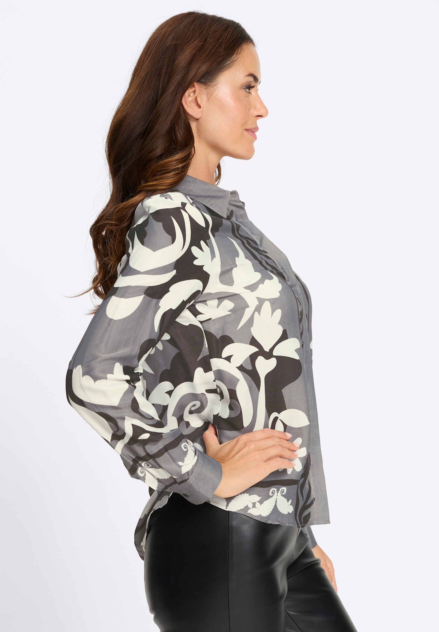 heine Hemdbluse »Druckbluse Hemdbluse in Satin-Qualität«