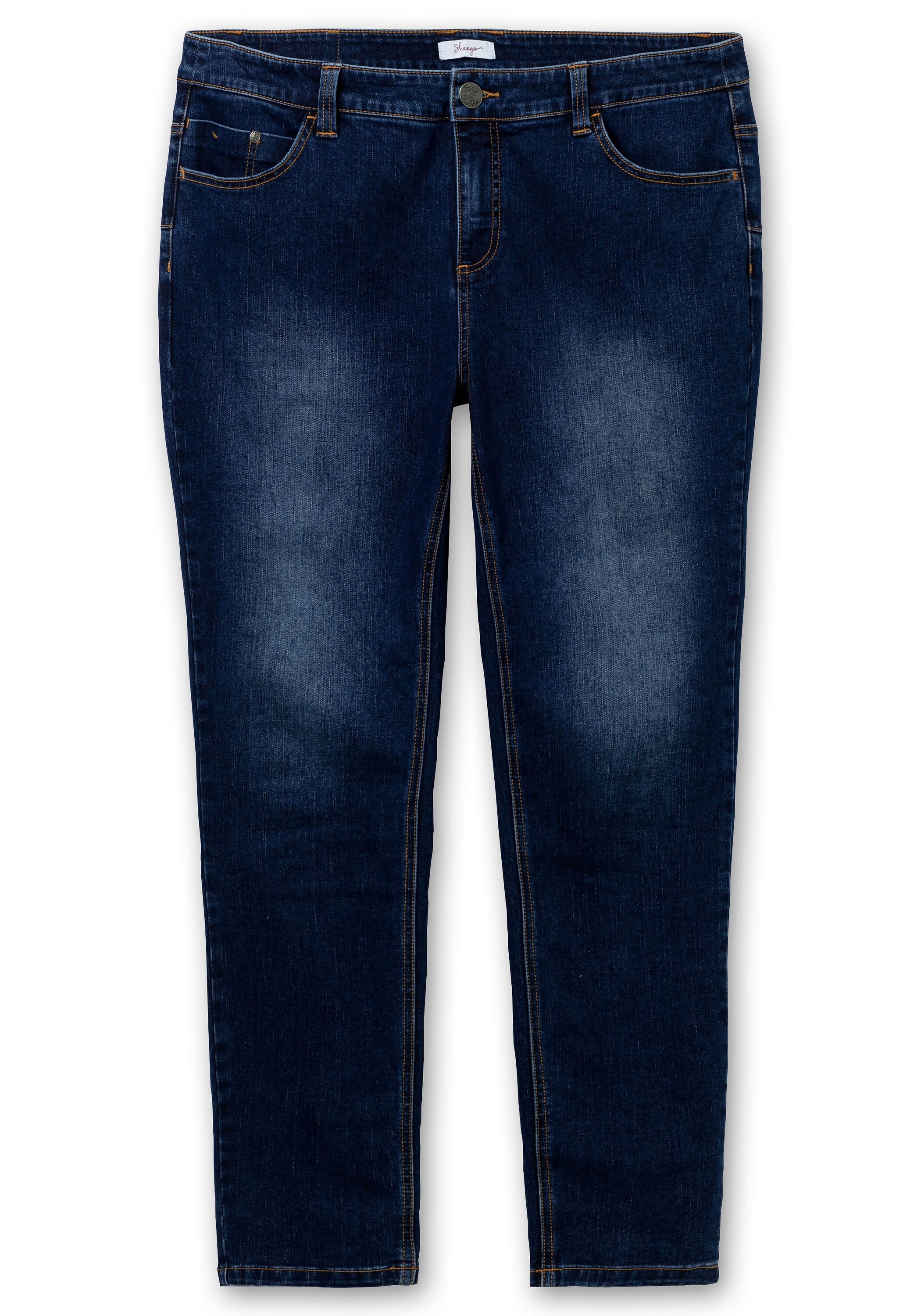 Sheego Stretch-Jeans »Jeans für sehr schmale Beine und mehr Bauch«