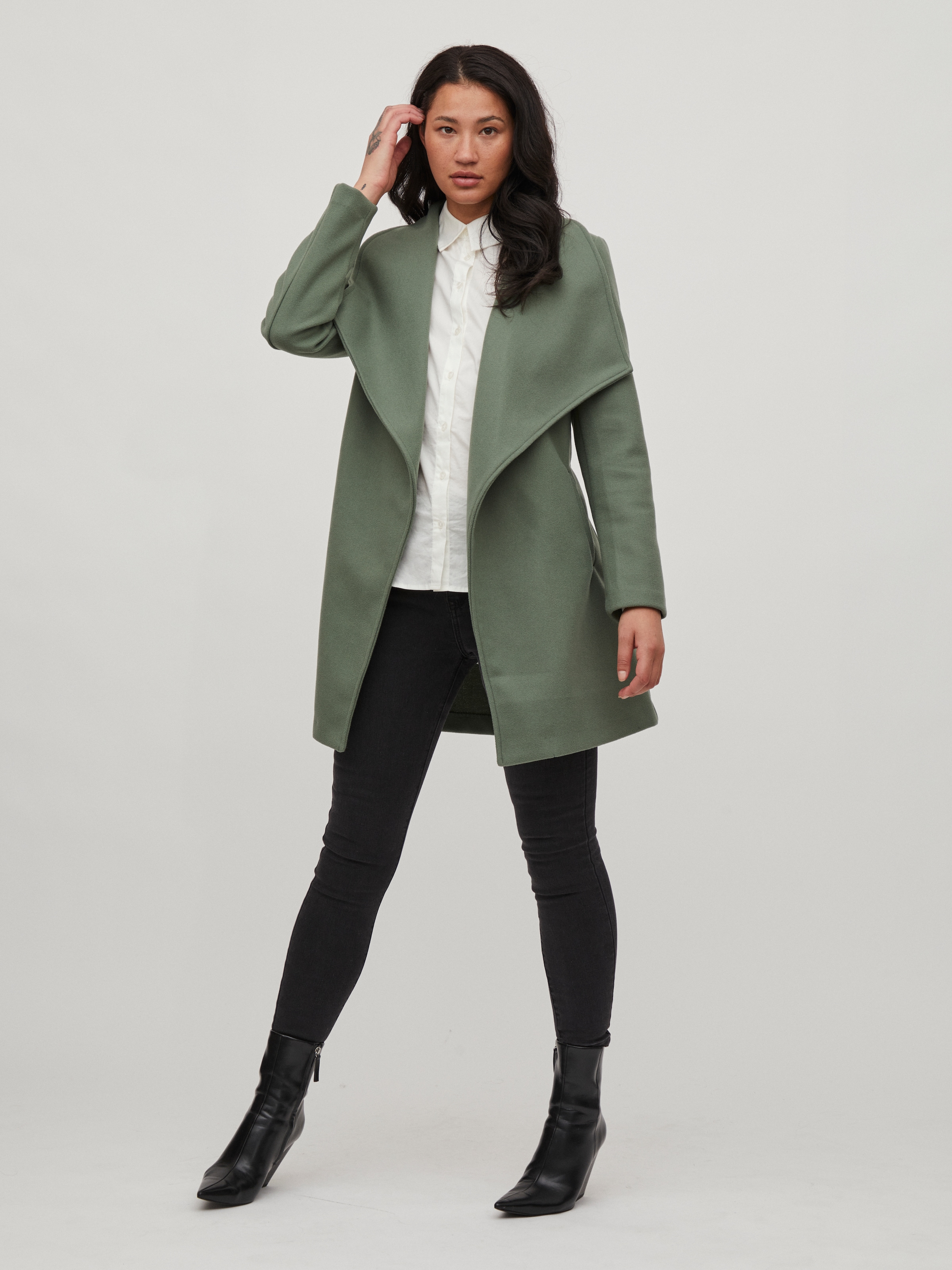 Vila Kurzmantel »VICOOLEY COLLAR BELT COAT - NOOS«