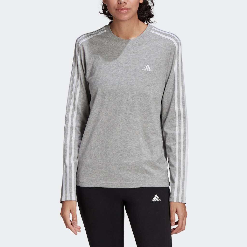 adidas Sportswear Langarmshirt »ESSENTIALS 3STREIFEN LONGSLEEVE«