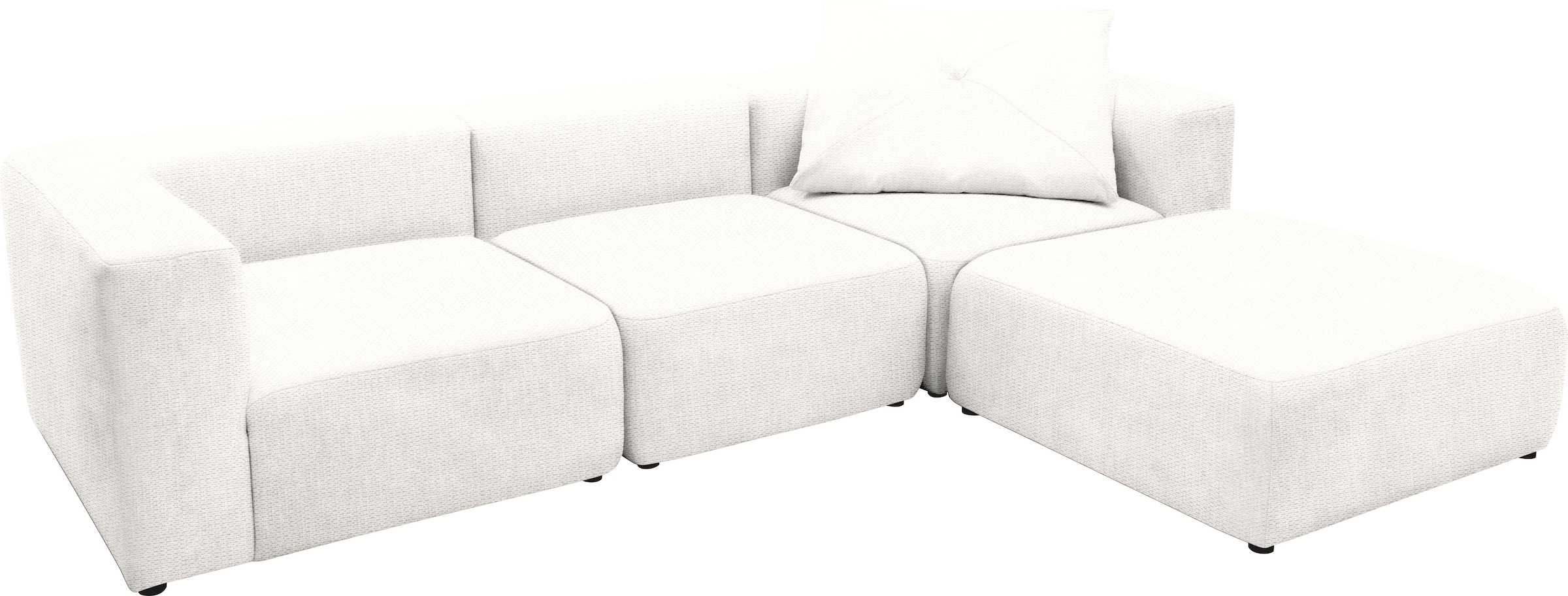 Home affaire 3-Sitzer »Utvik kann individuell zusammengestellt werden« Modulsofa, bestehend aus 2 Eck-, 1 Mittelelement und 1 Hocker