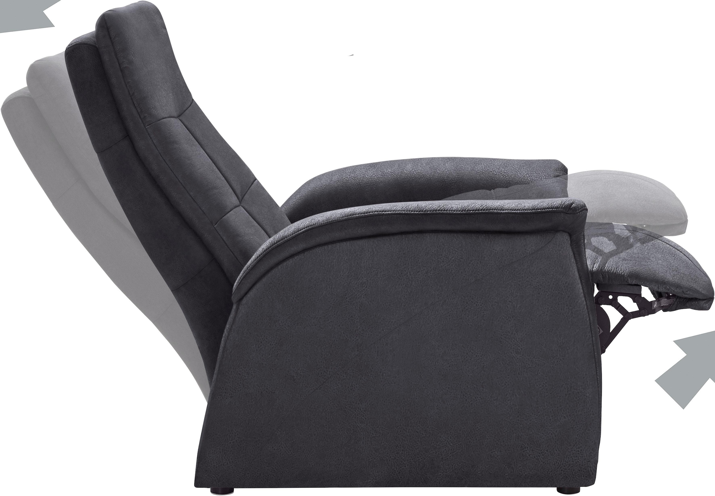 exxpo - sofa fashion Sessel »Tivoli, Hochlehnsessel, Relaxsessel, Kinosessel, bequem«, (Set), mit Relaxfunktion, schmale Armlehnen