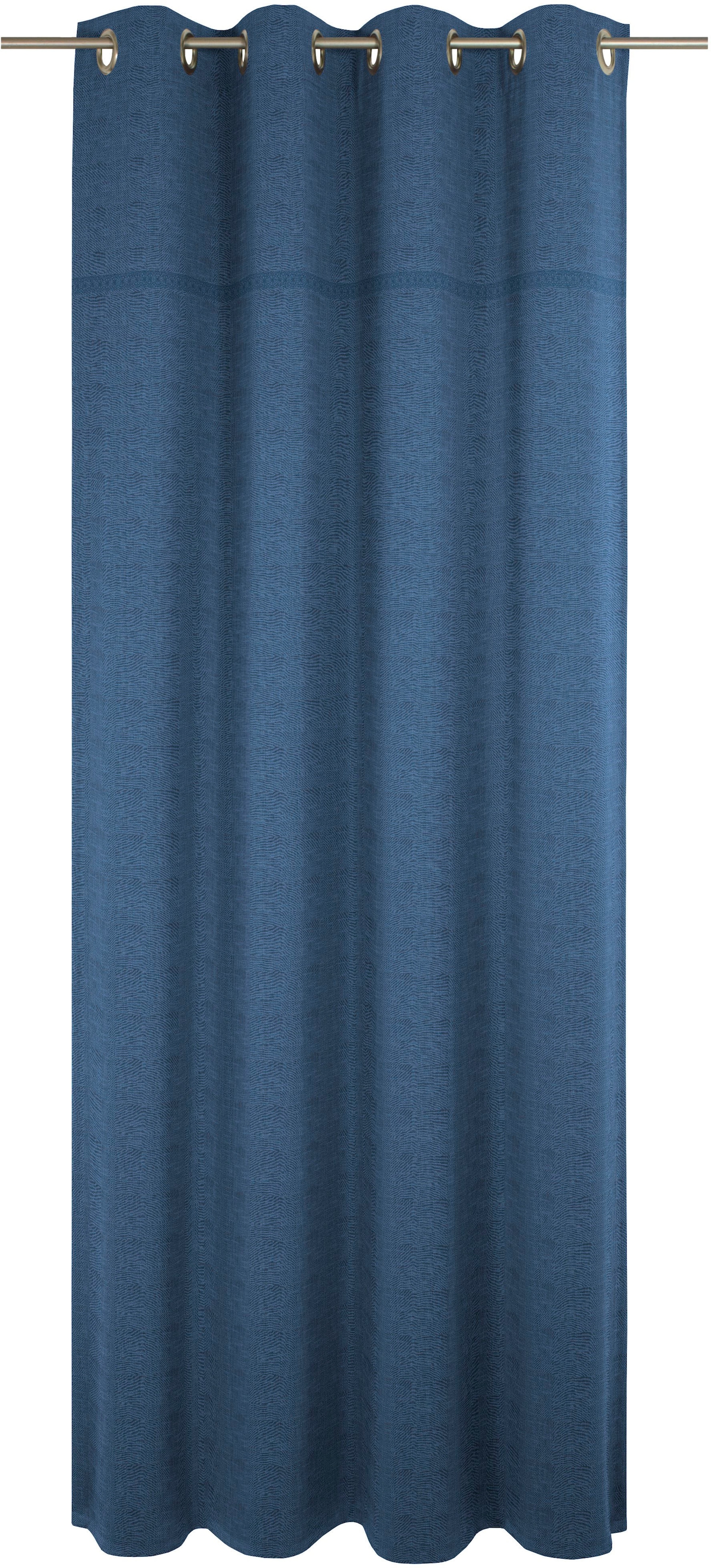 Wirth, Vorhang »Wiessee« Ösen 1 Stk. tlg. nach Maß, blau, Baumwolle, Leinen, Modal, 365 cm