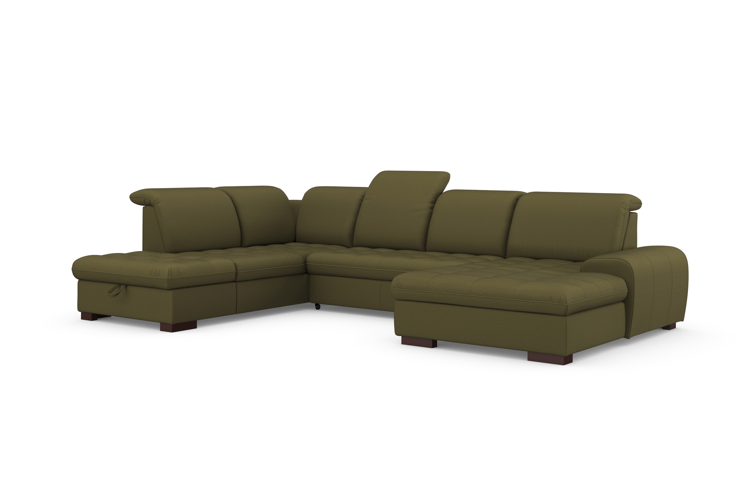 sit&more Wohnlandschaft »Luxor U-Form«, wahlweise mit Bettfunktion, Bettkasten und Kopfteilverstellung