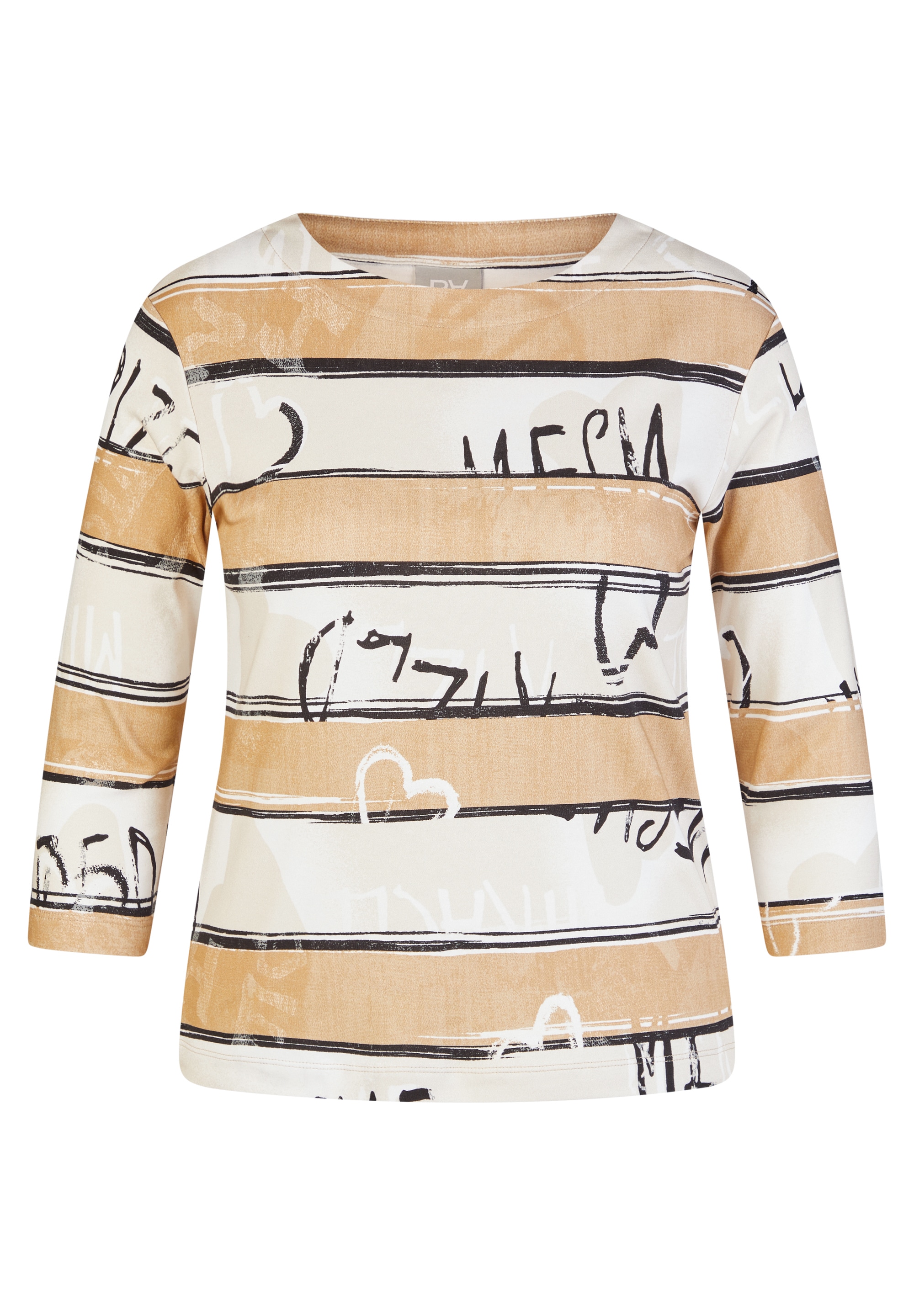 Rabe 3/4-Arm-Shirt mit All-Over Schriftzüge