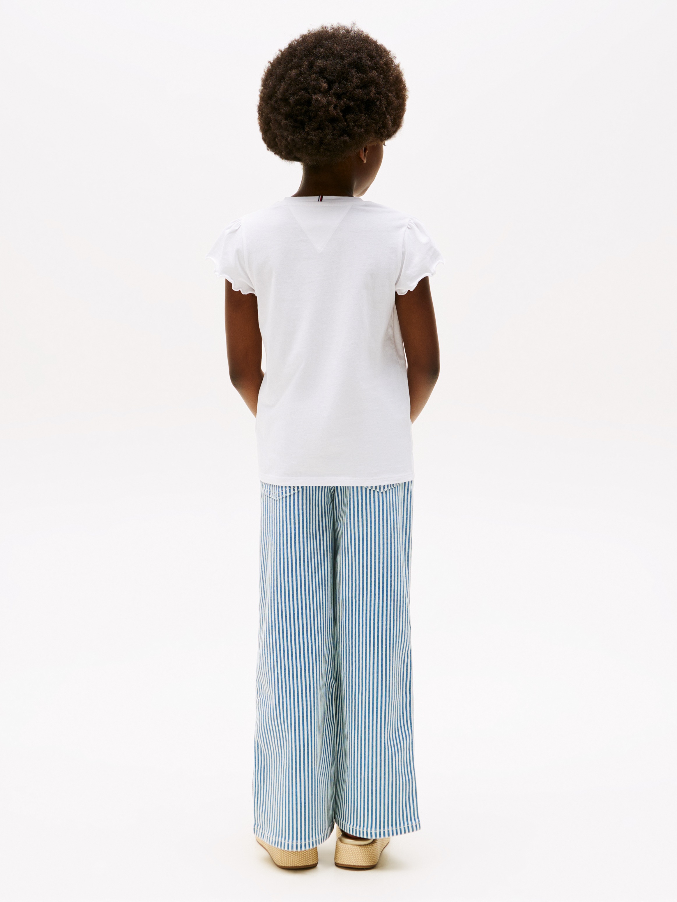 Tommy Hilfiger T-Shirt »ESSENTIAL RUFFLE SLEEVE TOP«, mit gewelltem Ärmelabschluss