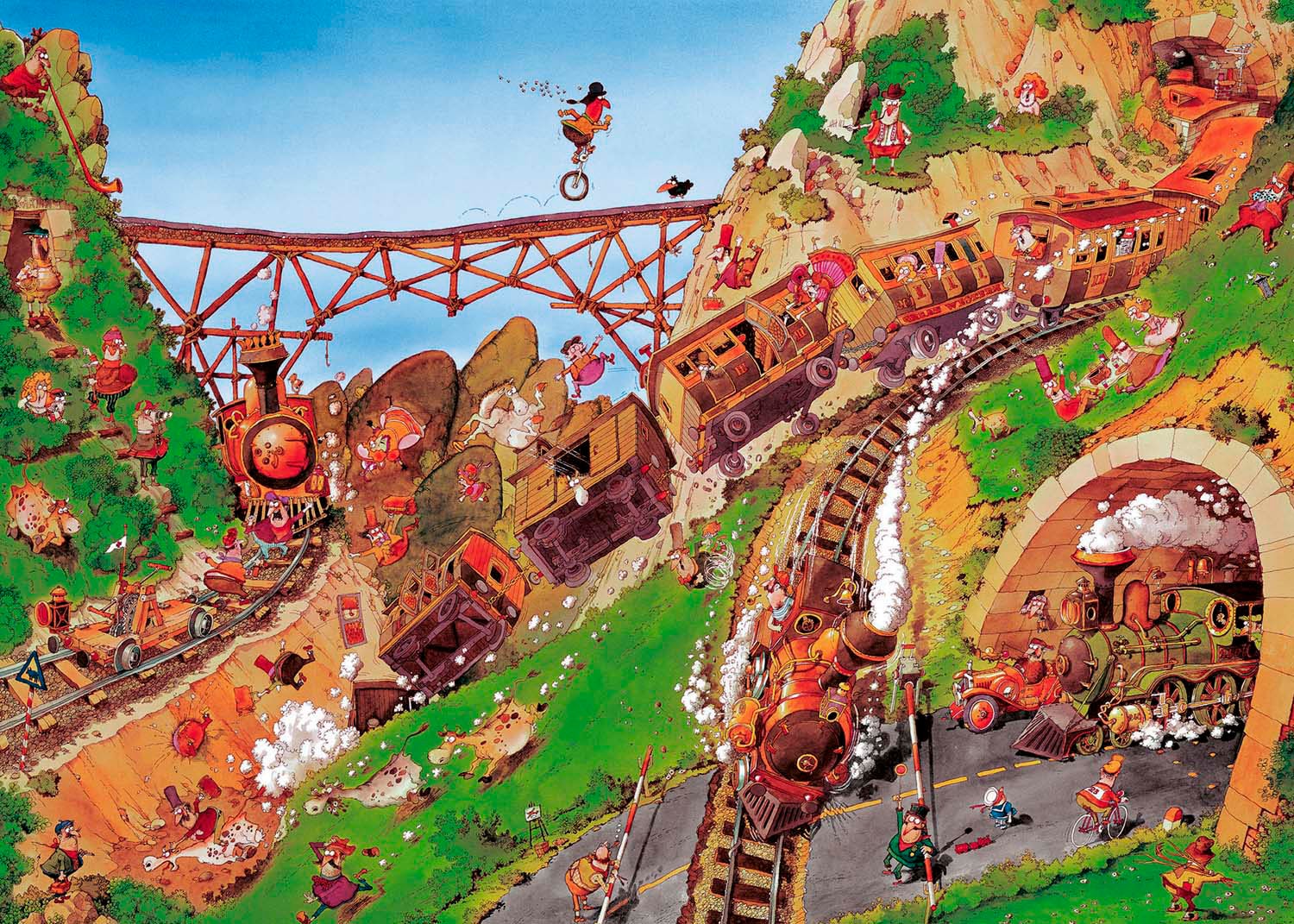 HEYE Puzzle »Getaway Car Fred / Wanted!«, Made in Germany
