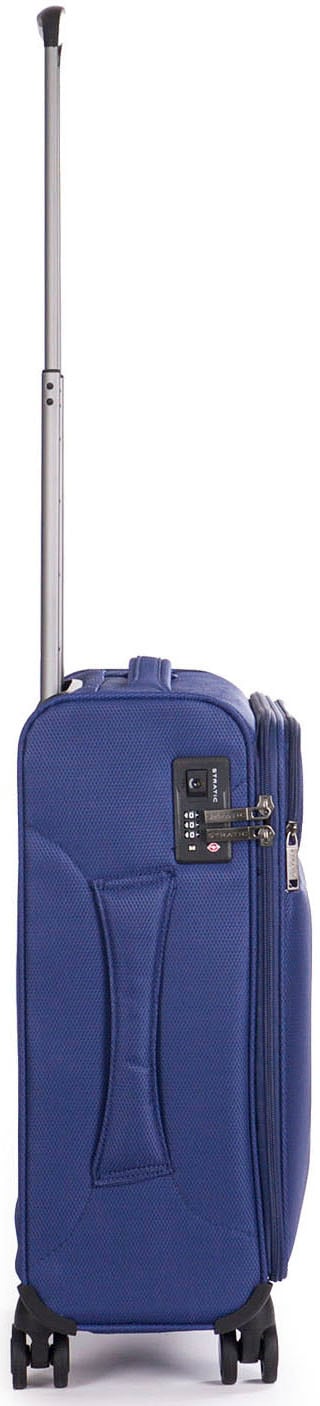 Stratic Weichgepäck-Trolley »Stratic Light + S, dark blue«, 4 Rollen, Handgepäck Reisekoffer Reisegepäck TSA-Zahlenschloss