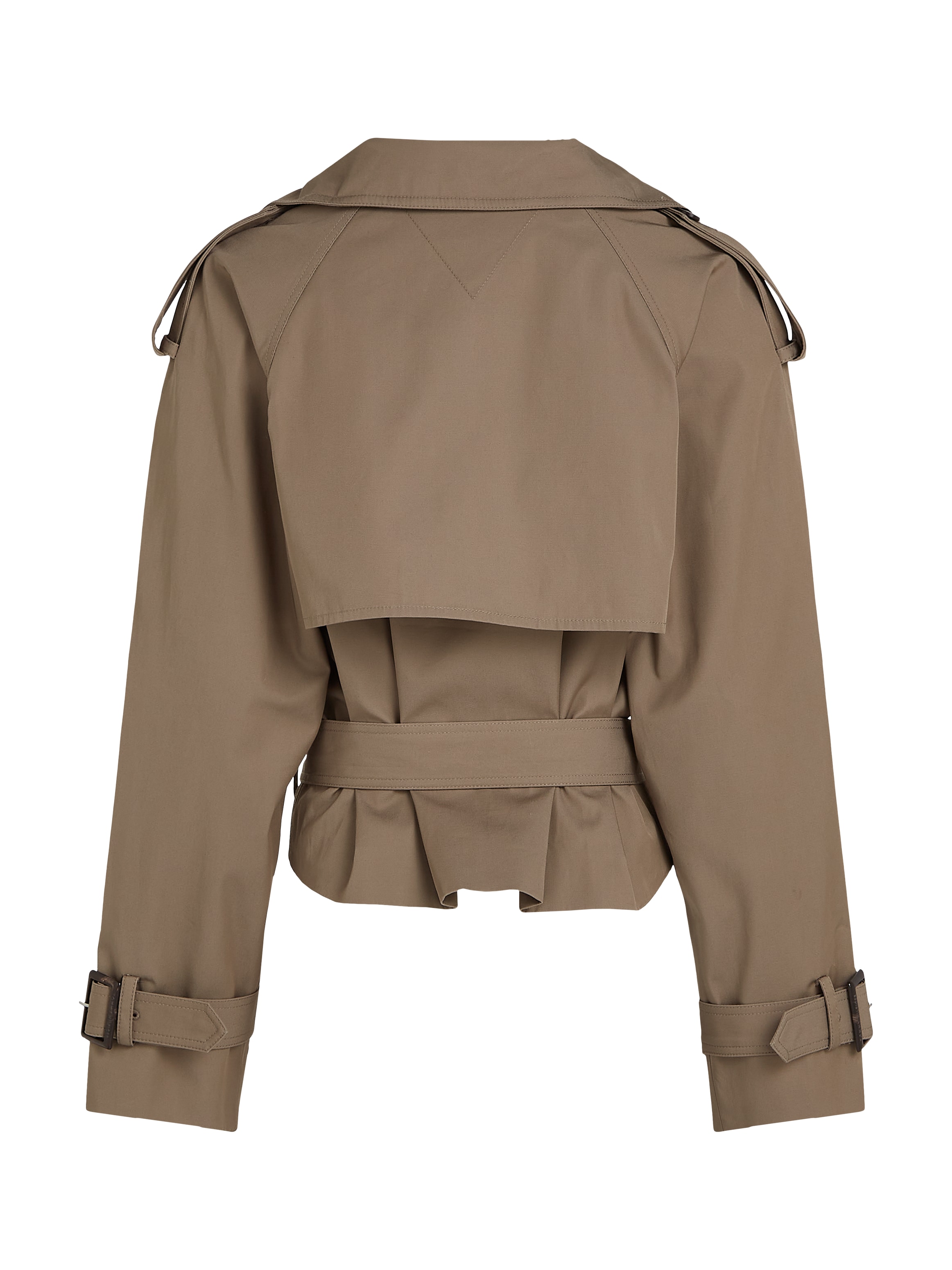 Tommy Hilfiger Kurzjacke »COTTON CROP TRENCH«, mit Gürtel in der Taille, mit Rückenpasse, mit Eingrifftaschen