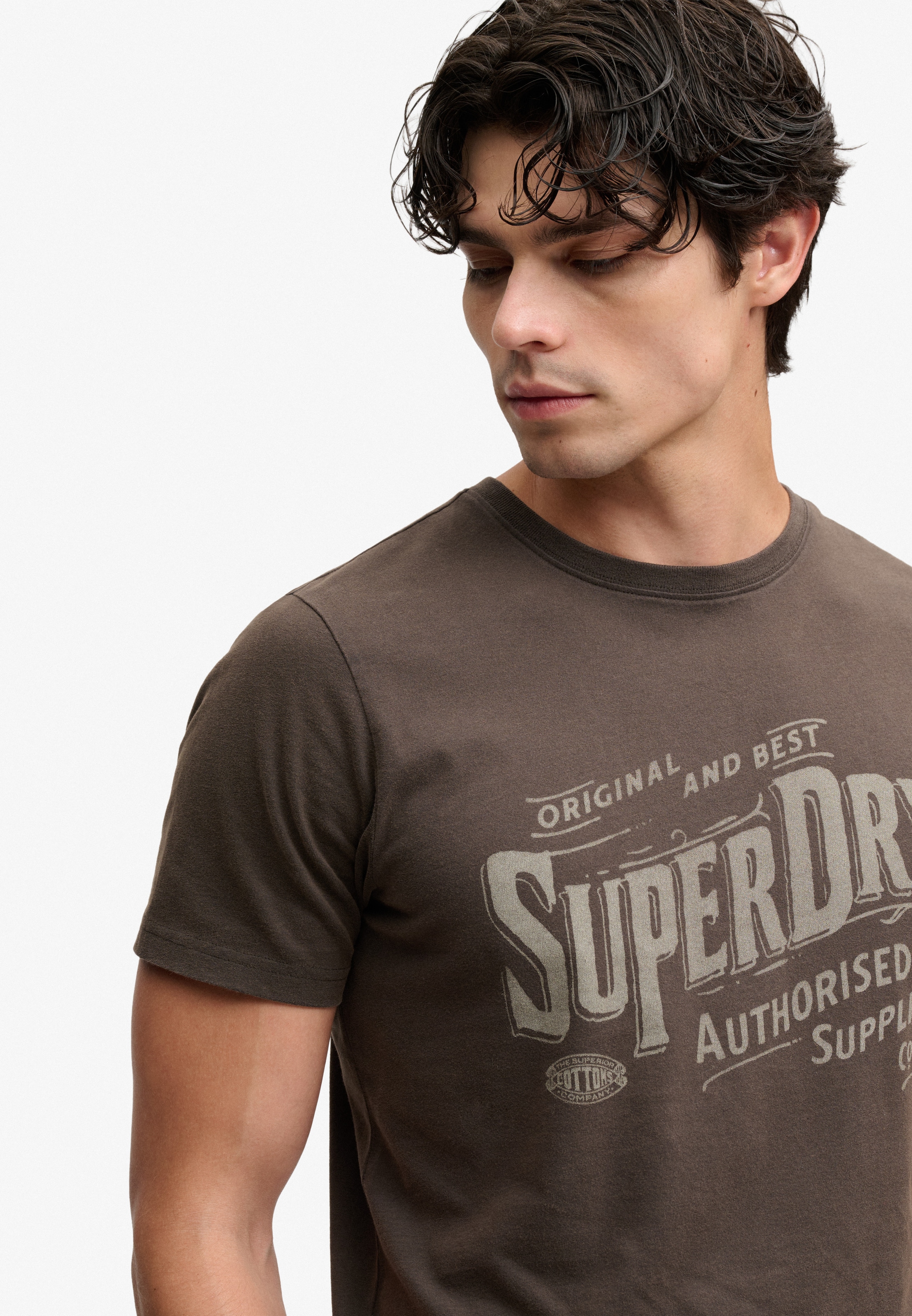 Superdry Rundhalsshirt »VINTAGE WORKWEAR PRINT TEE« Baumwolle, relaxed fit