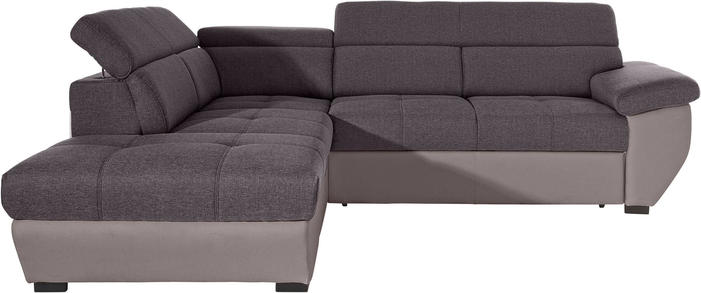 COTTA Polstergarnitur »Speedway«, (Set), Set: bestehend aus Ecksofa und Hocker, inklusive Kopfteilverstellung