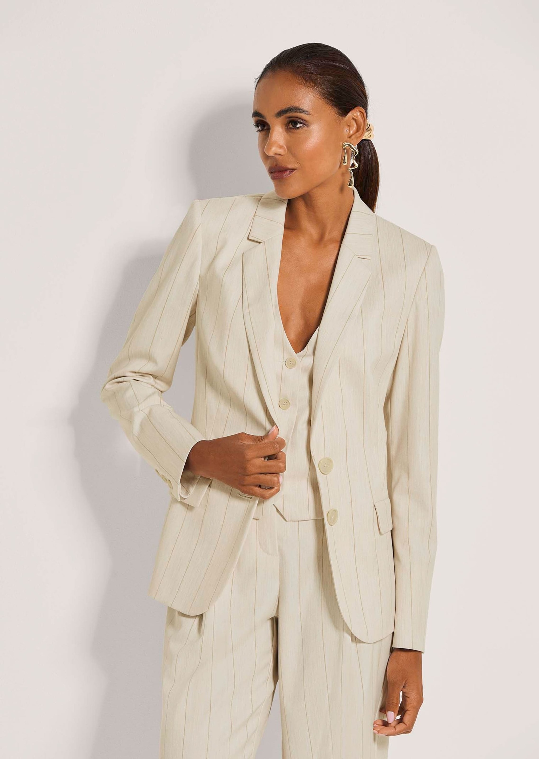 MADELEINE Jackenblazer »Blazer Longblazer mit Nadelstreifen«