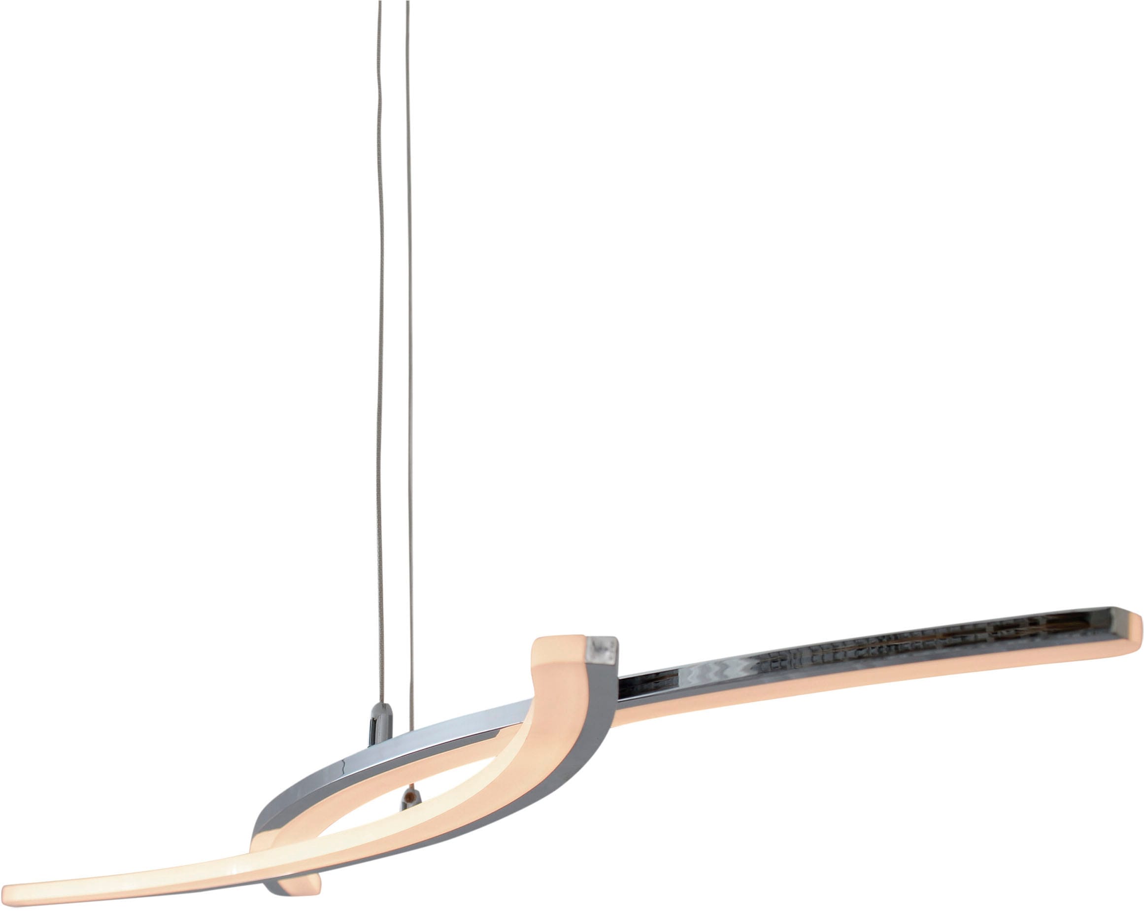 näve LED Pendelleuchte »Theo« LED-Modul 1 Stk. Warmweiß chromfarben, dimmbar mit Phasenan- und -abschnitt Dimmer, L: 72cm