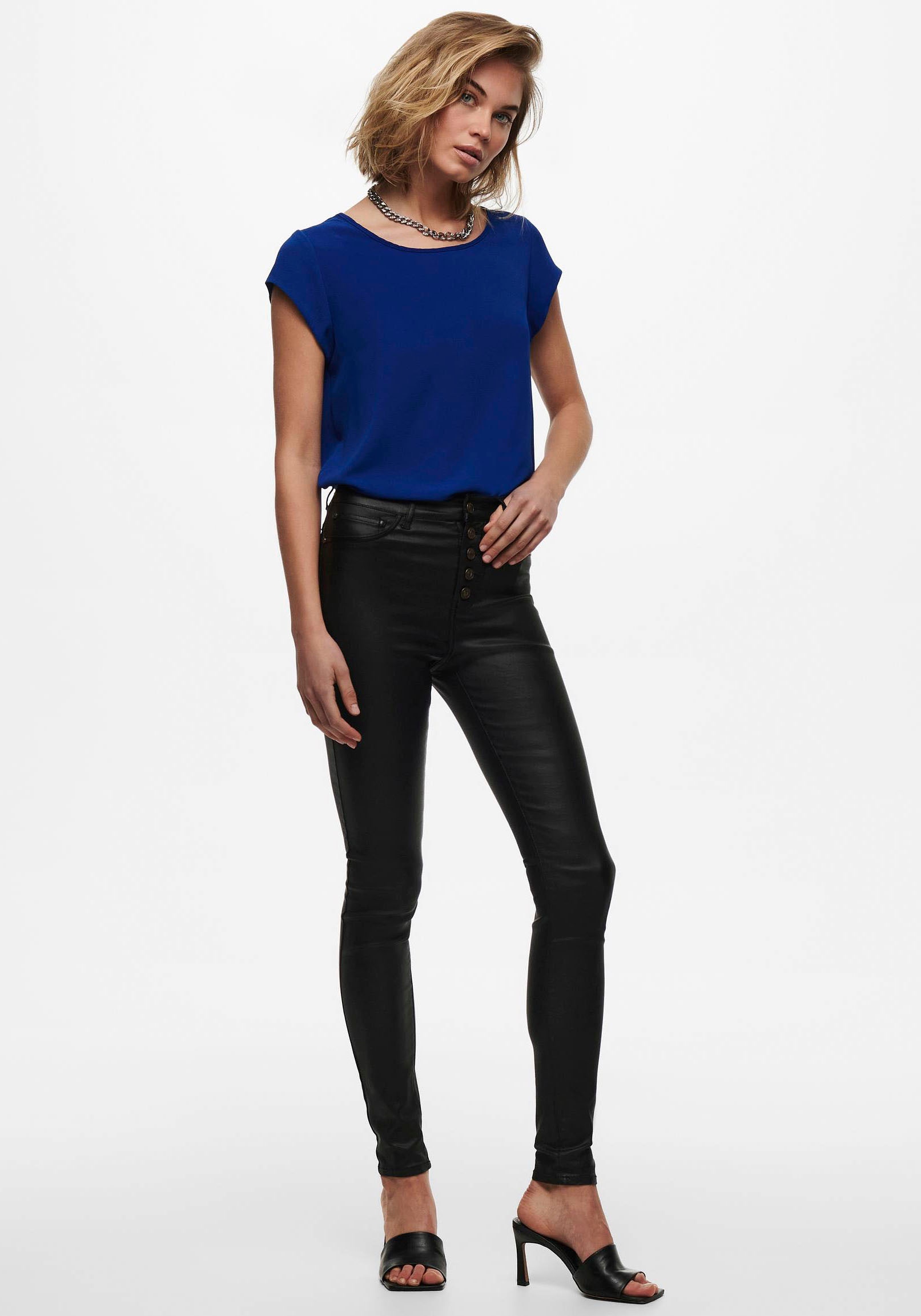 ONLY Kurzarmbluse »ONLVIC S/S SOLID TOP NOOS PTM«