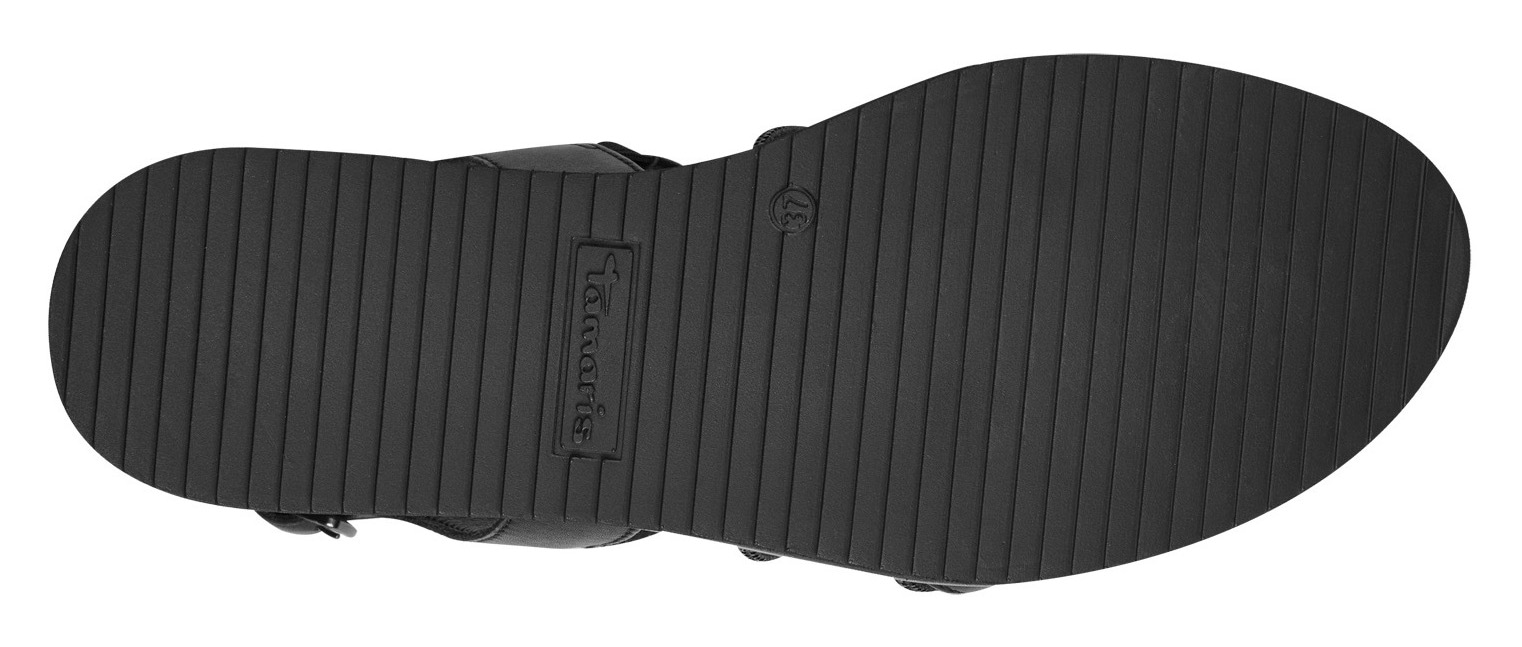Tamaris Sandalette, Sommerschuh, Sandale, Keilabsatz, mit vielen Riemen