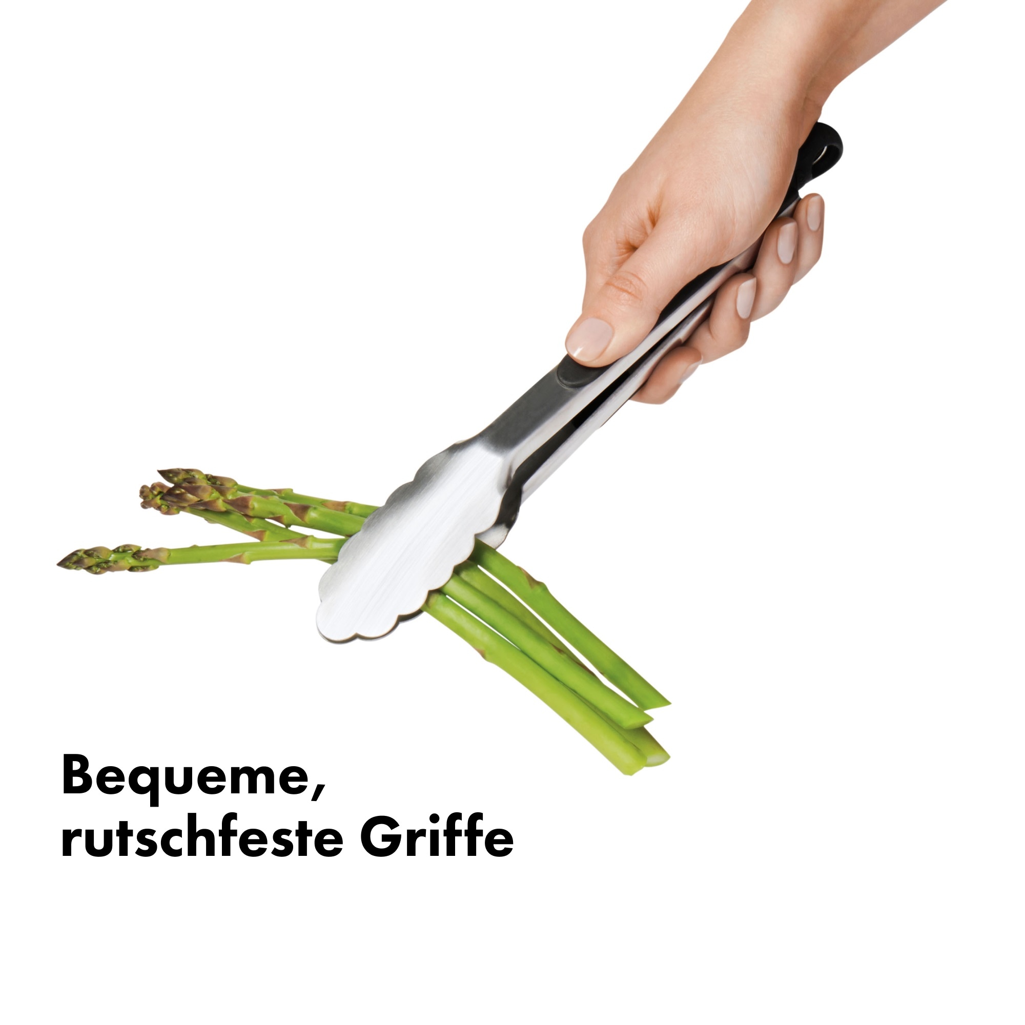 OXO Good Grips Kochzange »OXO 2-teiliges Zangenset« die gezackten Edelstahlkanten sorgen für einen sicheren Griff