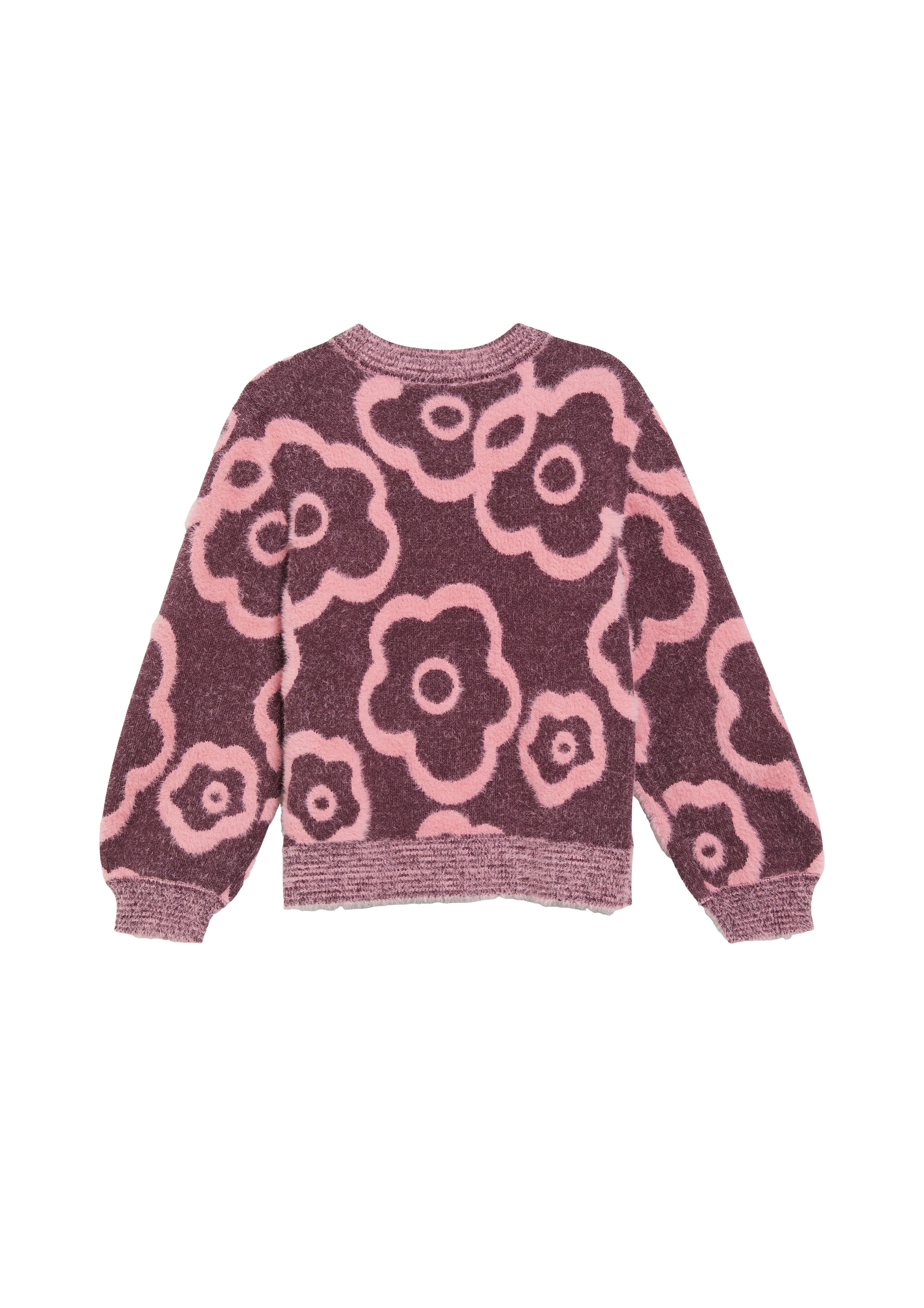 s.Oliver Junior Strickpullover mit floralem Motiv / Kuschelpullover für Girls