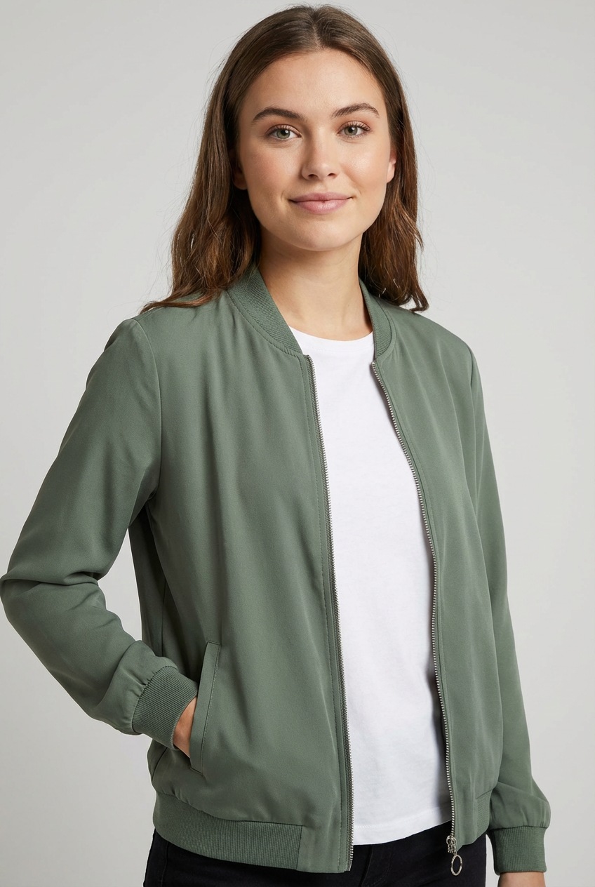 Vero Moda, Damen, Bomberjacke »VMCONNY, leichte Jacke für den Übergang« seitliche Eingrifftaschen, Rippbündchen, Laurel Wreath, L, Laurel Wreath, 