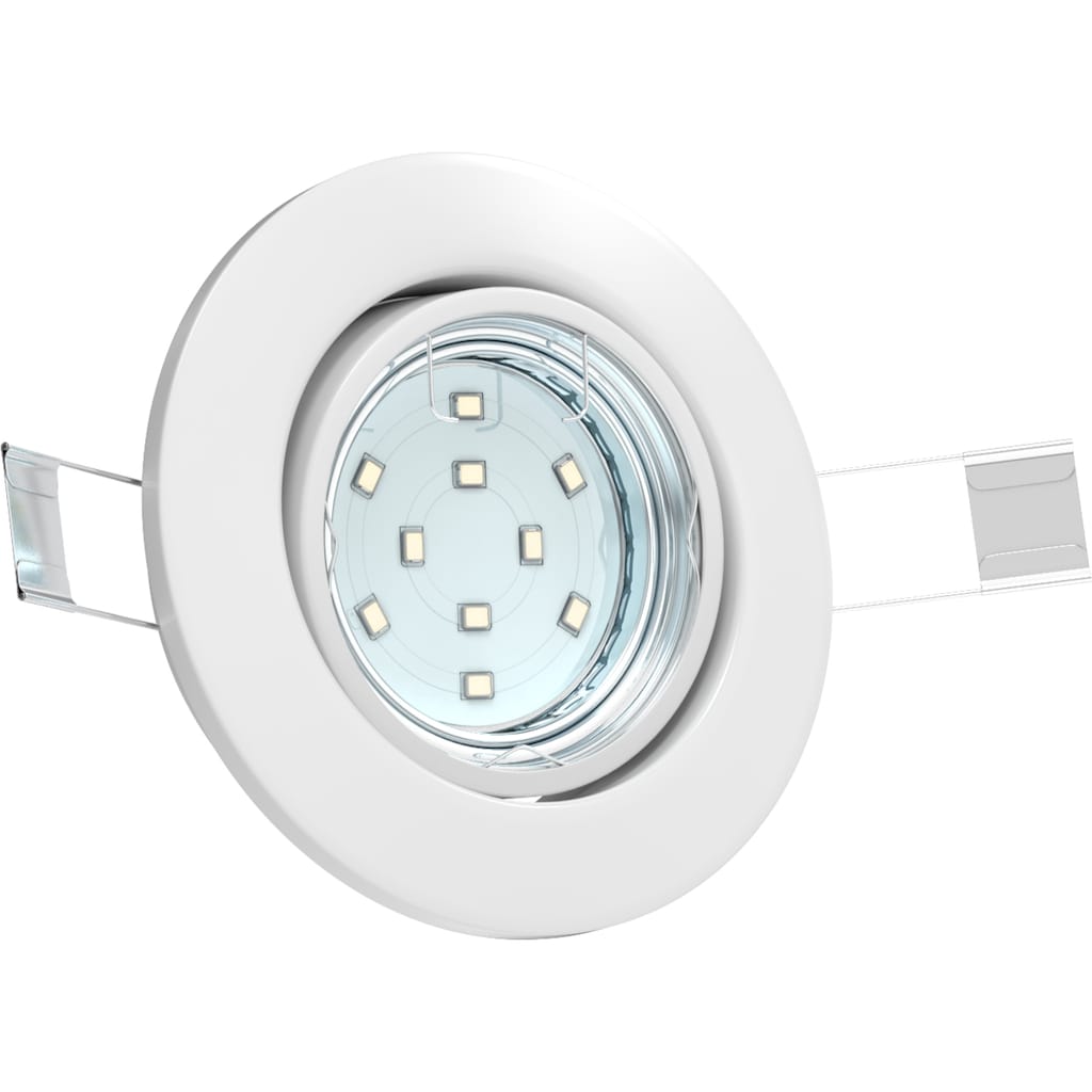 B.K.Licht LED Einbauleuchte »Hila«, 6er-Set, inkl. GU10 LED-Leuchtmittel, Leuchtenkopf schwenkbar, Schutzart IP23
