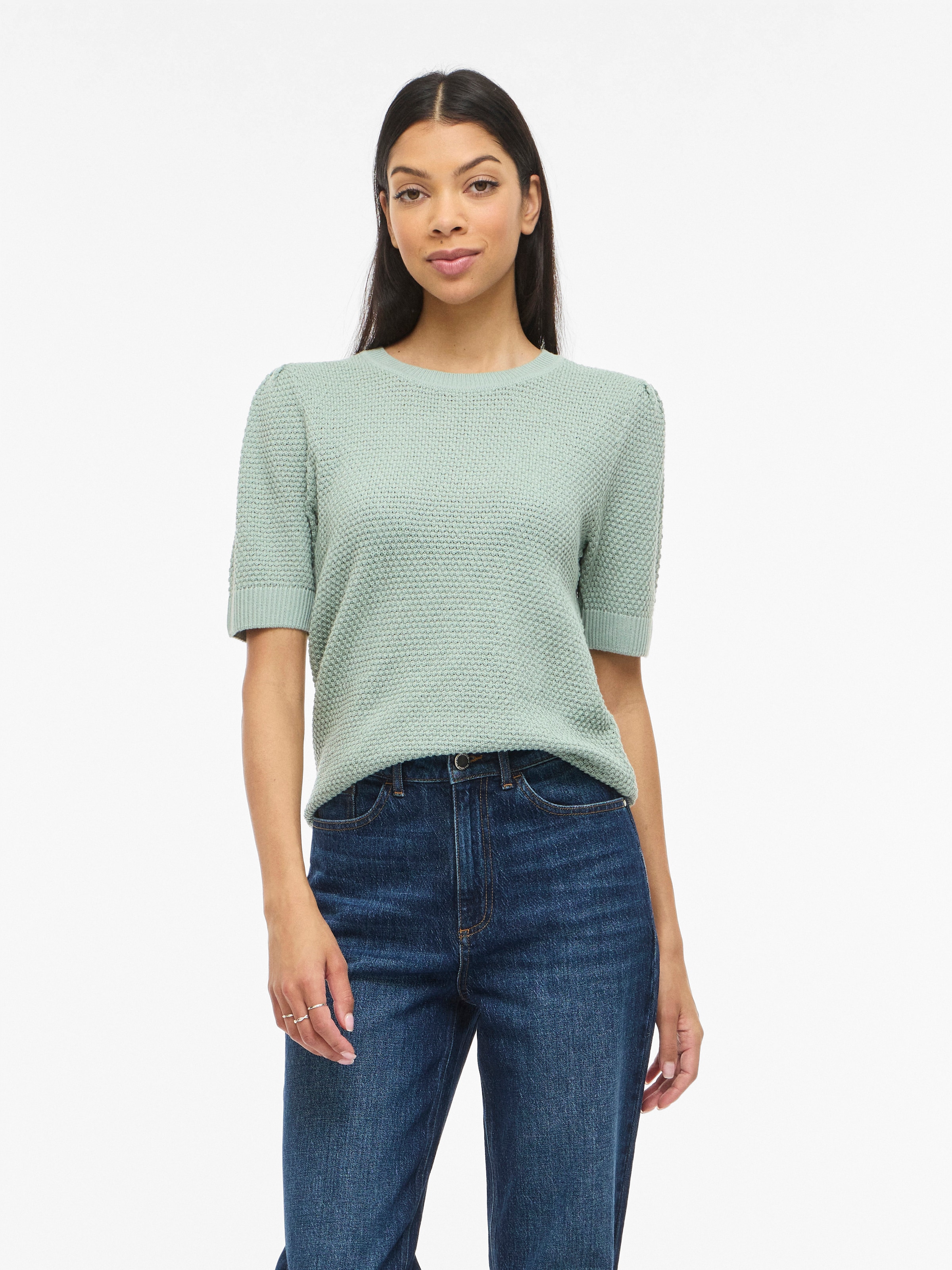 Vila Kurzarmpullover »VIDALO O-NECK S/S KNIT TOP - NOOS«