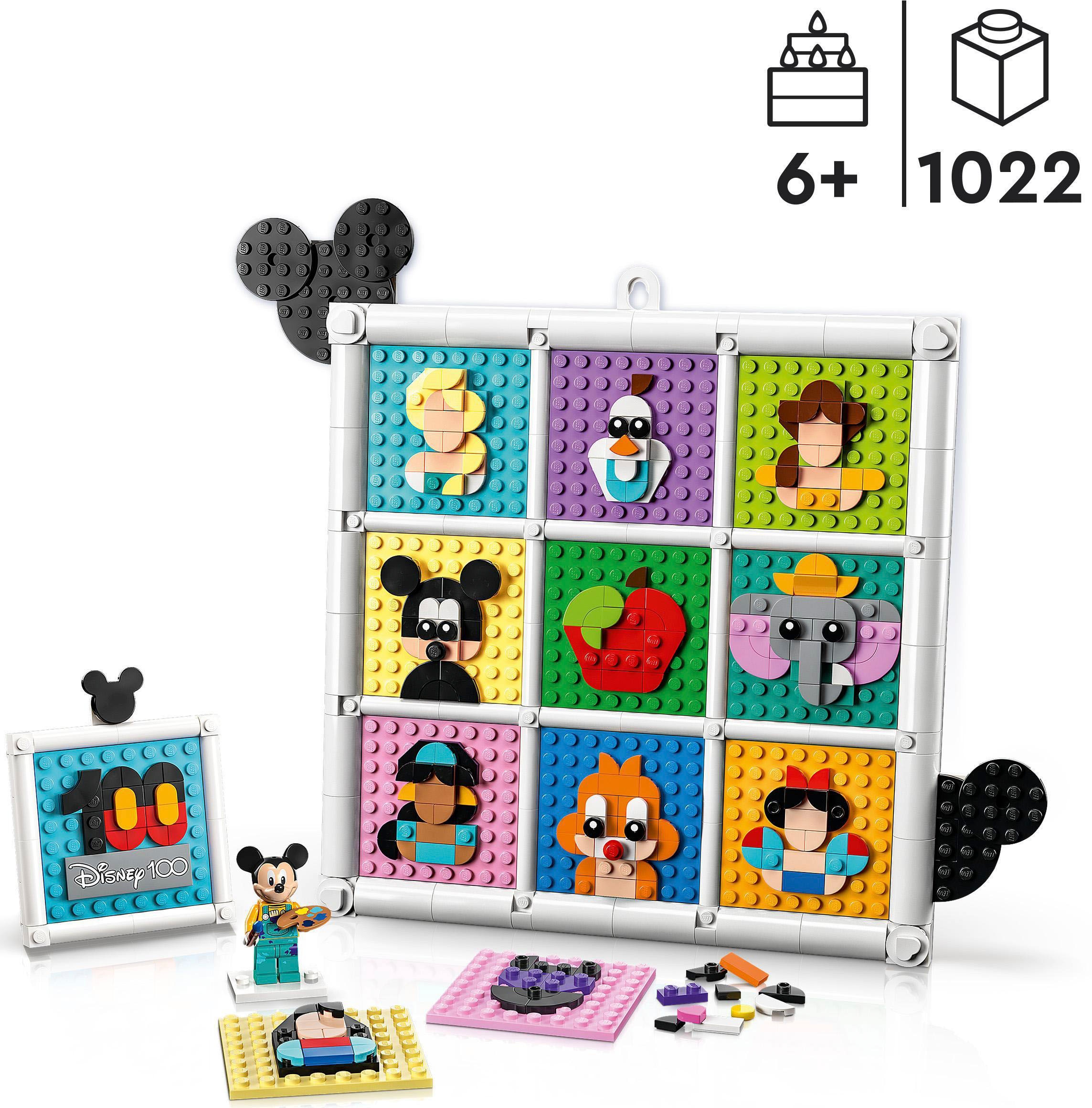 LEGO® Konstruktionsspielsteine »100 Jahre Disney Zeichentrickikonen (43221), LEGO® Disney«, (1022 St.), Made in Europe