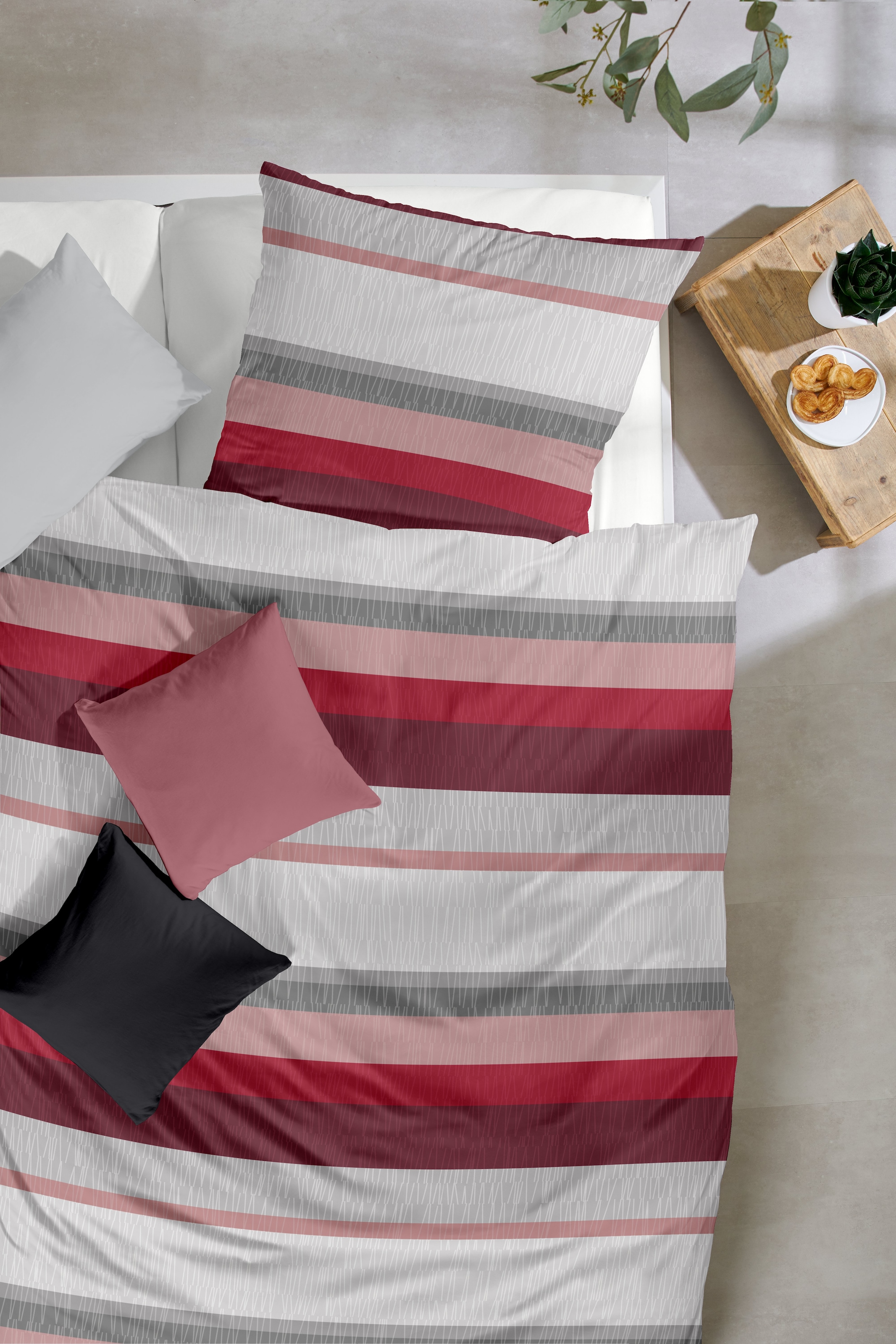 Primera Bettwäsche »Biber-Bettwäsche Roommate« 2 Stk. mit dezenten Mustertexturen