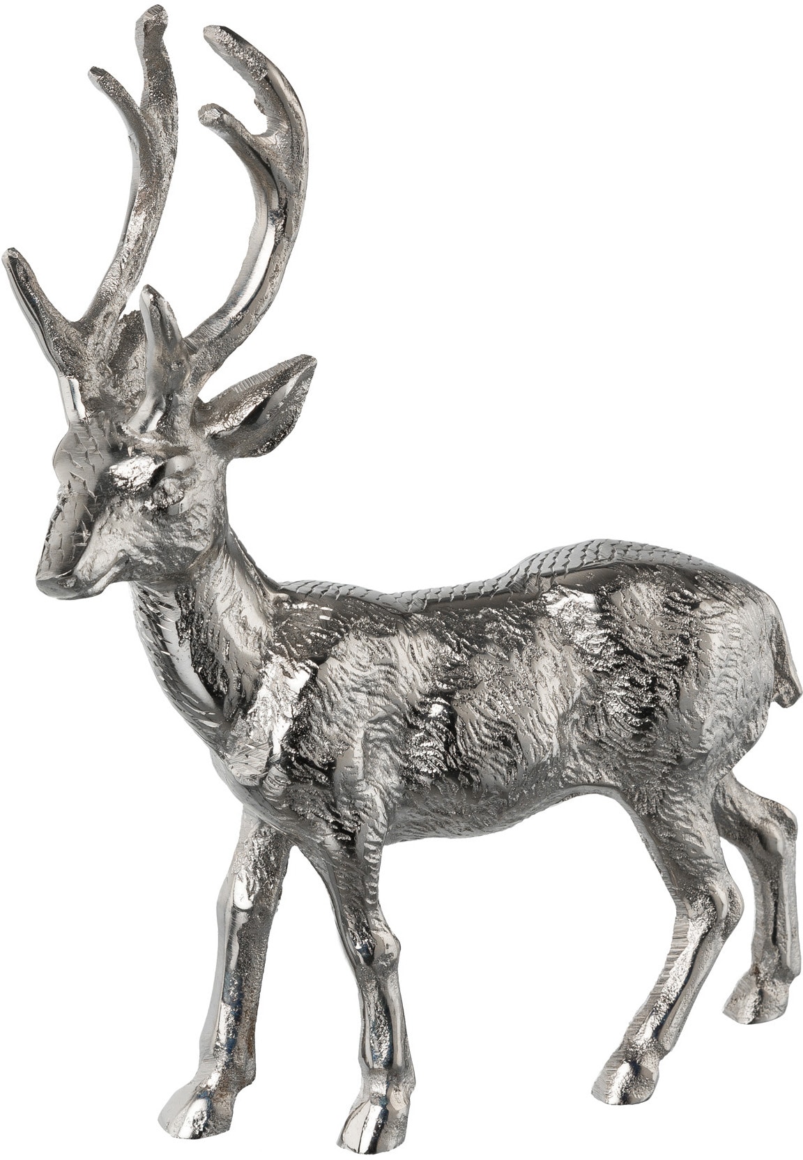 Creativ deco Weihnachtsfigur »Hirsch, Weihnachtsdeko«, glänzendem bequem aus kaufen Aluminium