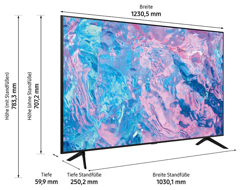 Samsung LED-Fernseher »GU55CU7179U«, 4K Ultra HD, Smart-TV, PurColor,Crystal Prozessor 4K,Gaming Hub,Smart Hub & Gaming Hub