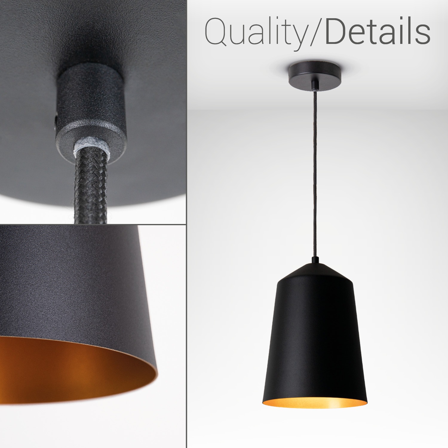 Paco Home Deckenleuchte »Jackson«, 1 flammig, Leuchtmittel E27 | ohne Leuchtmittel, Wohnzimmer Aluminium Pulverbeschichtet Industrial Design E27