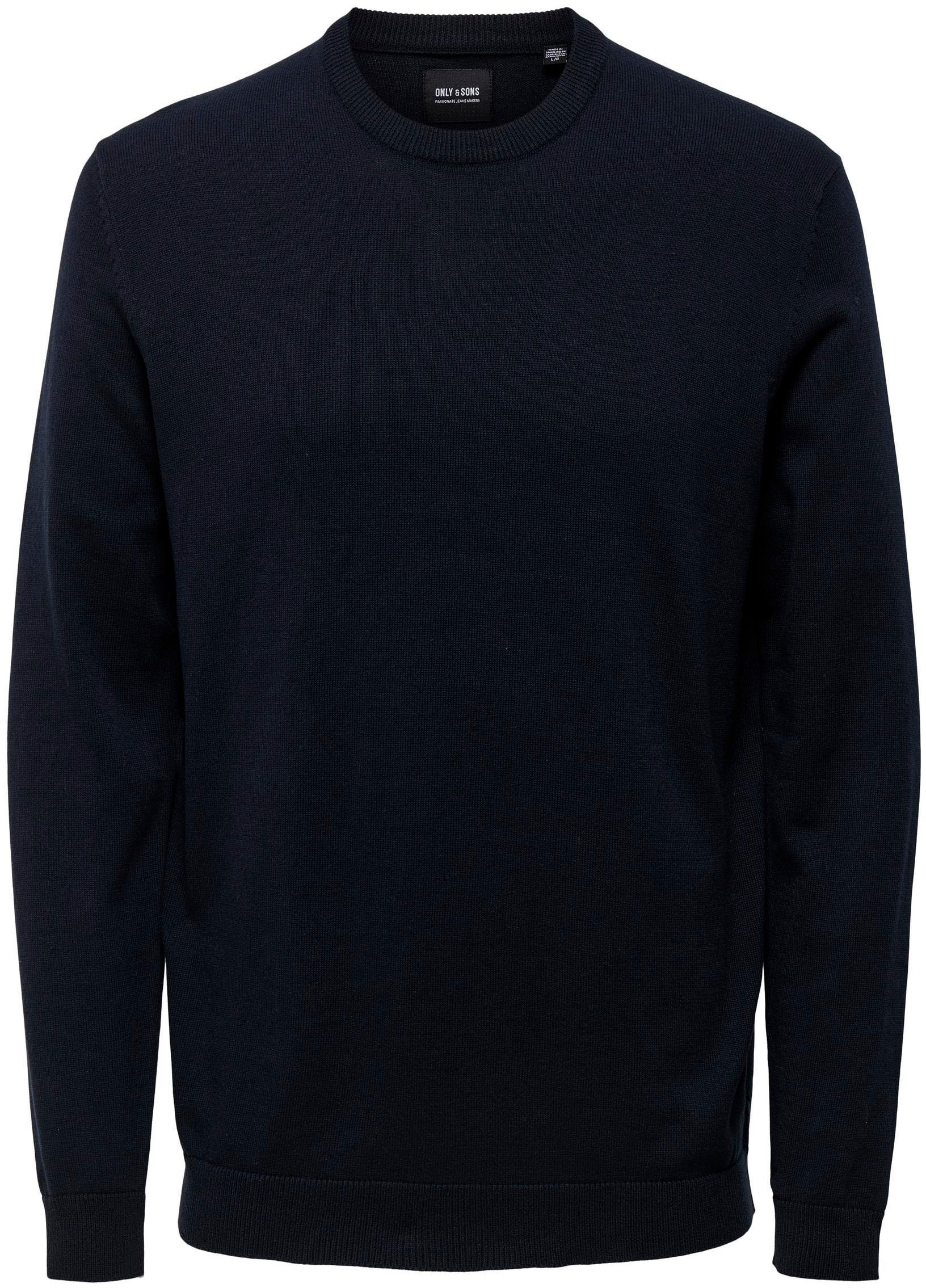 ONLY & SONS Rundhalspullover »ONSALEX 12 SOLID CREW NECK KNIT«