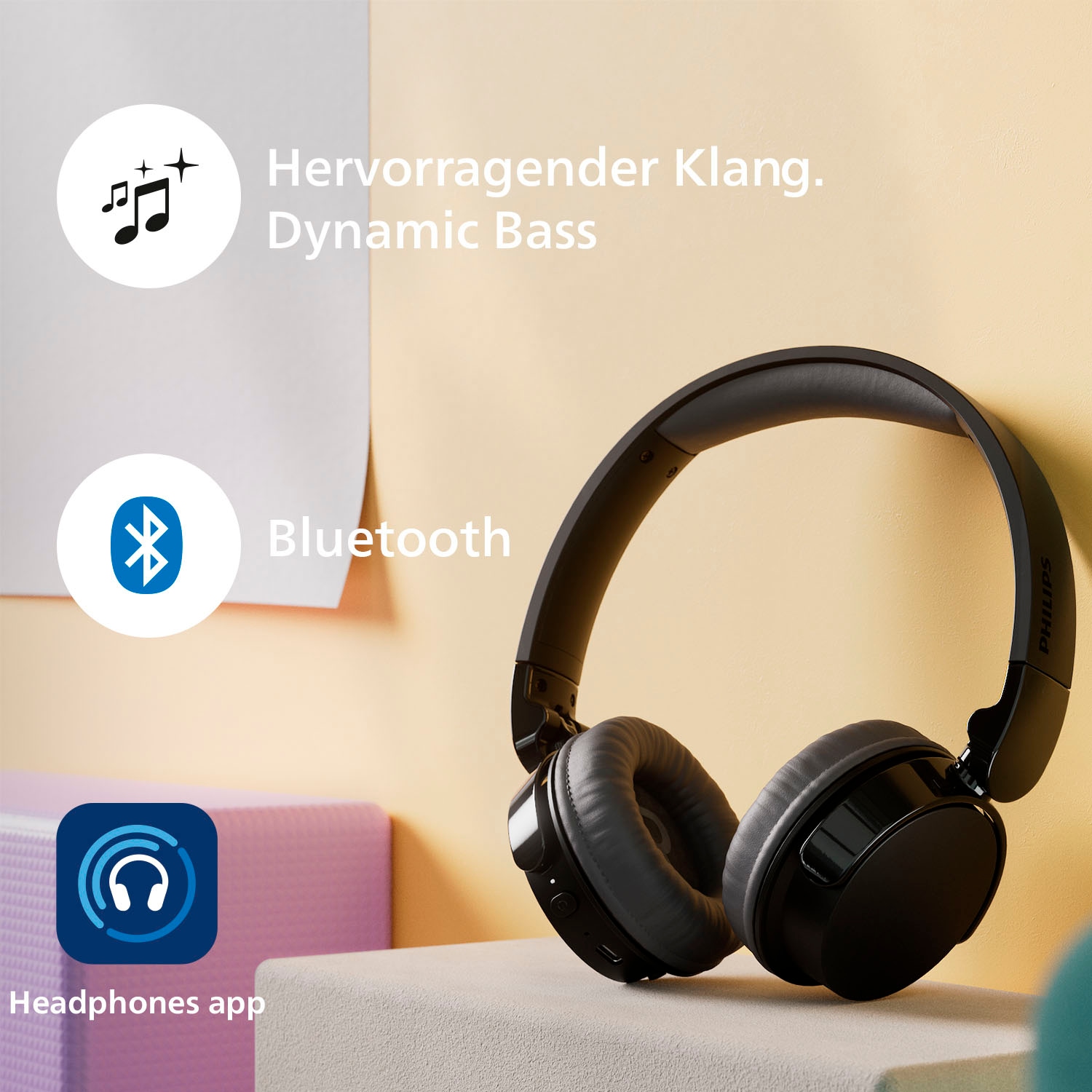 Philips wireless Kopfhörer »TAH3209«, A2DP Bluetooth-AVRCP Bluetooth-HFP-Bluetooth, Freisprechfunktion-Geräuschisolierung-Multi-Point-Verbindung-Sprachsteuerung-kompatibel mit Siri