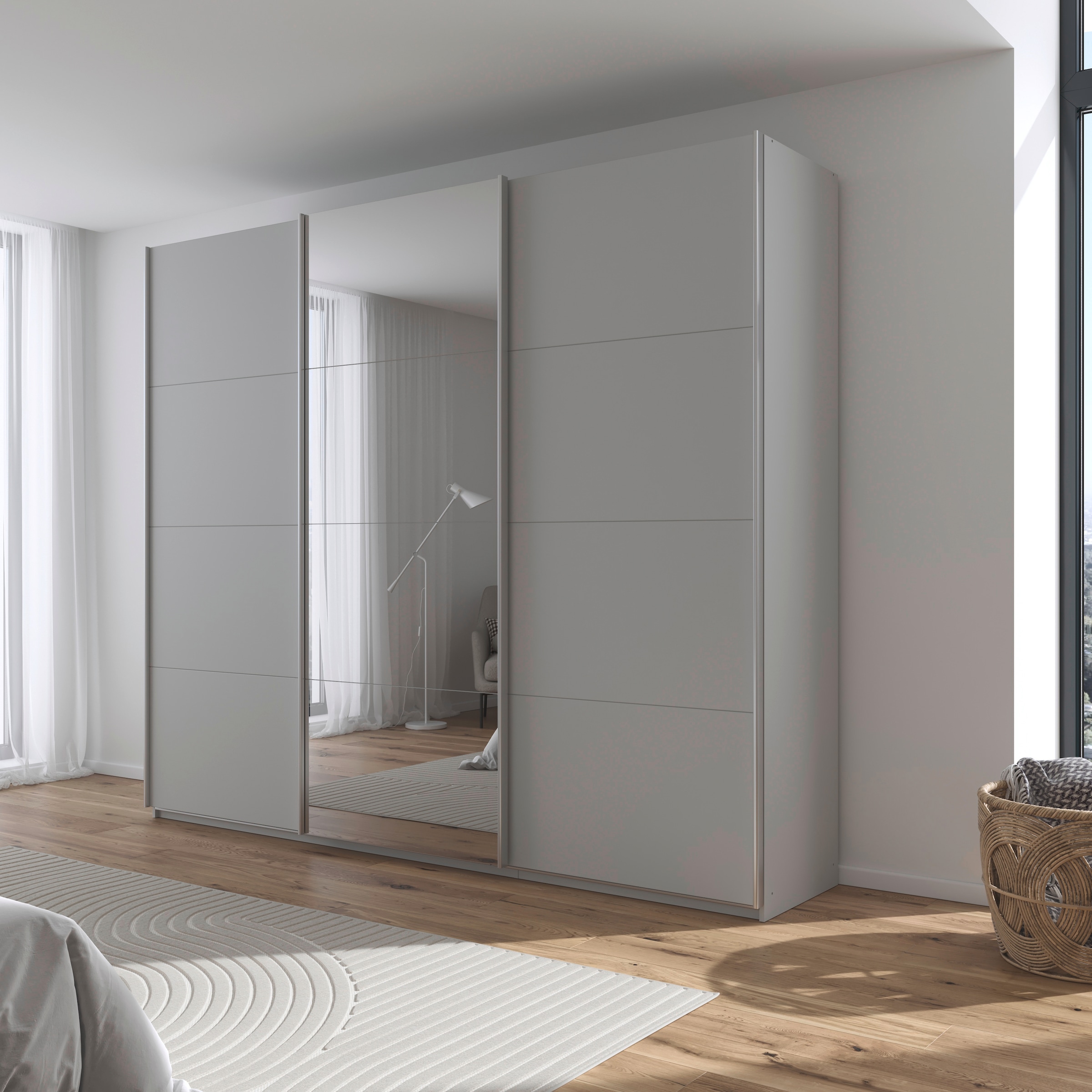 rauch Schwebetürenschrank »Kleiderschrank Schrank Garderobe AGORDO«, Top Innenausstattung, in 4 Breiten und 2 Höhen MADE IN GERMANY