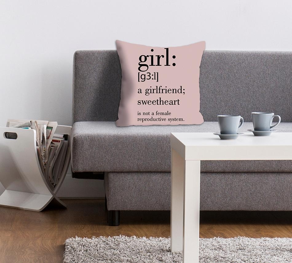 queence Dekokissen »»girl««, Kissenhülle ohne Füllung, 1 Stück