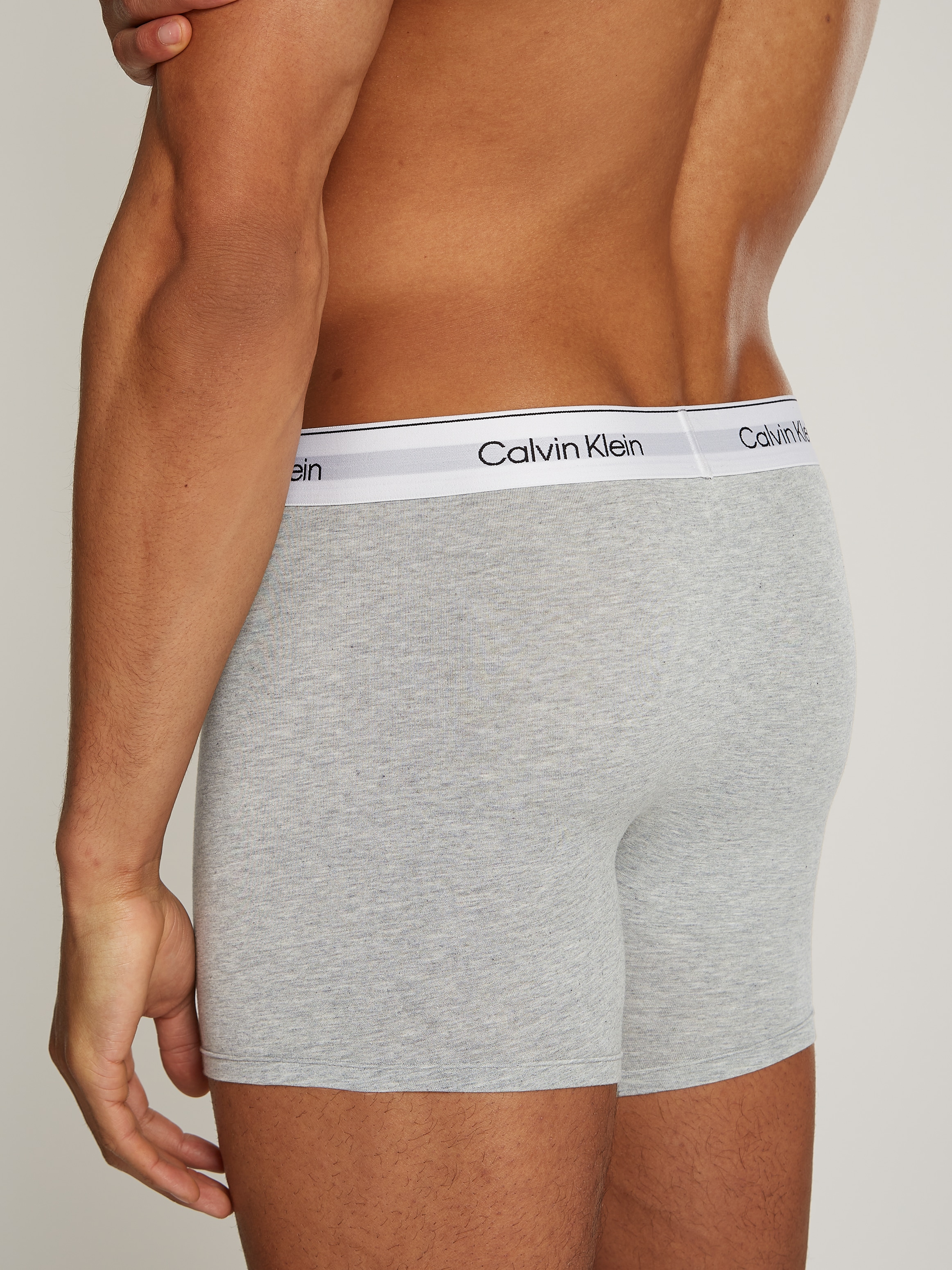 Calvin Klein Underwear Boxer »BOXER BRIEF 3PK«, (Packung, 3 St.), mit längerem Bein, Logo-Elastikbund (3 Stück)