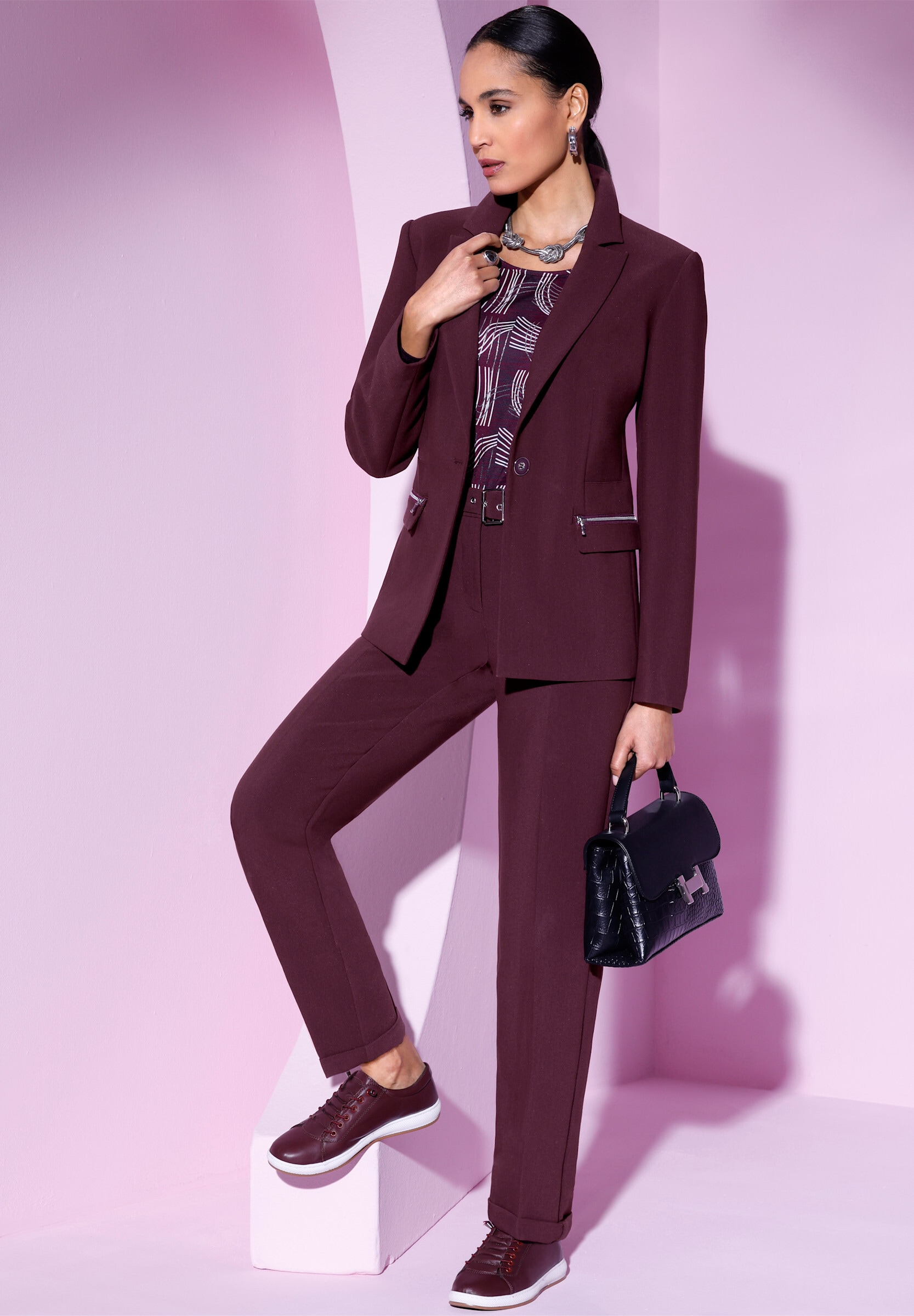 creation L Blusenblazer »Blazer Blazer mit Zier-Reißverschlüssen«