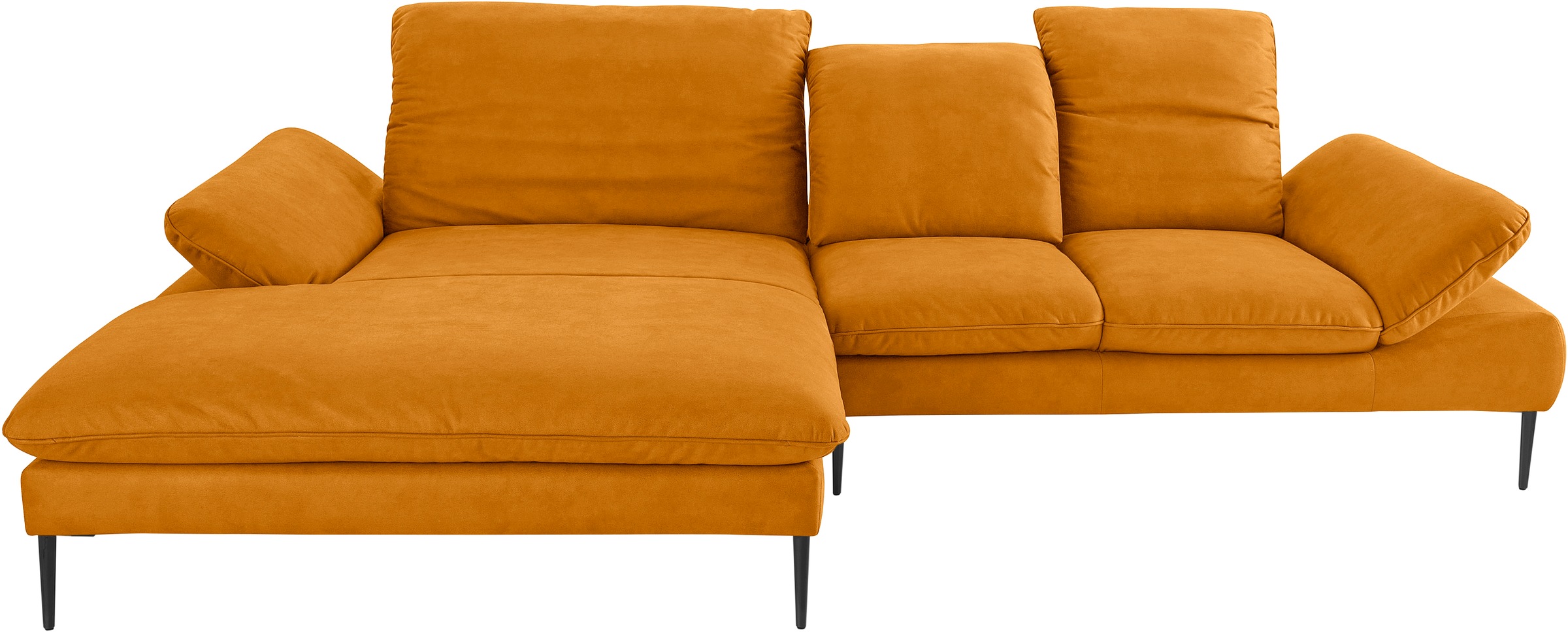 W.SCHILLIG Ecksofa »enjoy&MORE, Designsofa, elegant und bequem, L-Form« Sitztiefenverstellung, Füße schwarz pulverbeschichtet, Breite 310 cm