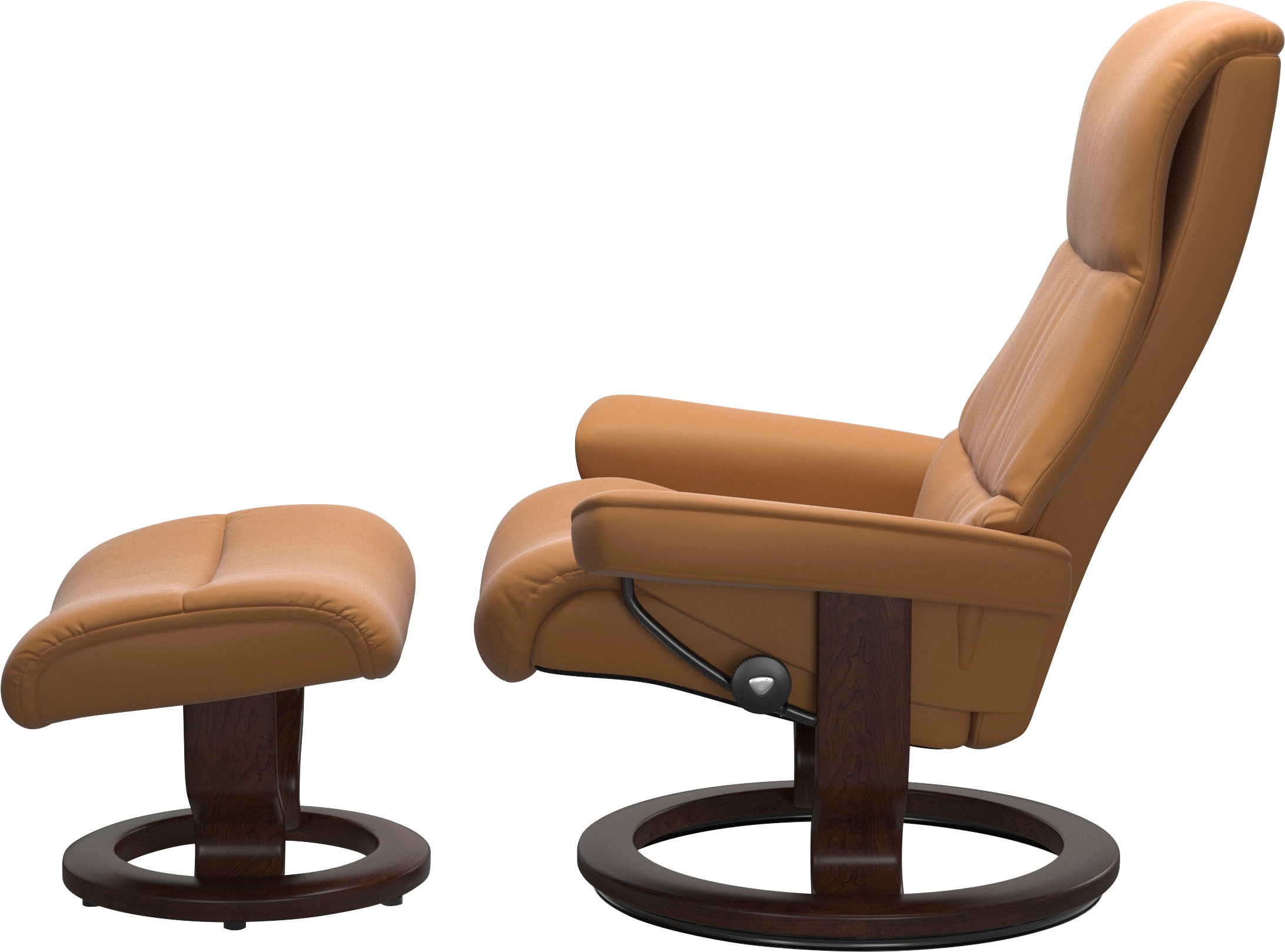 Stressless® Relaxsessel »View« Set, Relaxsessel mit Hocker,  mit Classic Base, Größe M,Gestell Braun