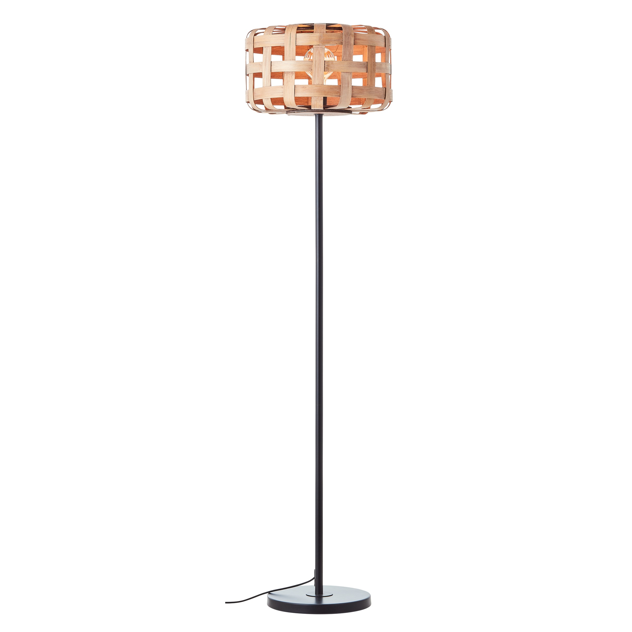 Brilliant Stehlampe »Woodline«, 1 flammig-flammig, 139 x 36 cm, E27, Metall/Bambus, natur/schwarz