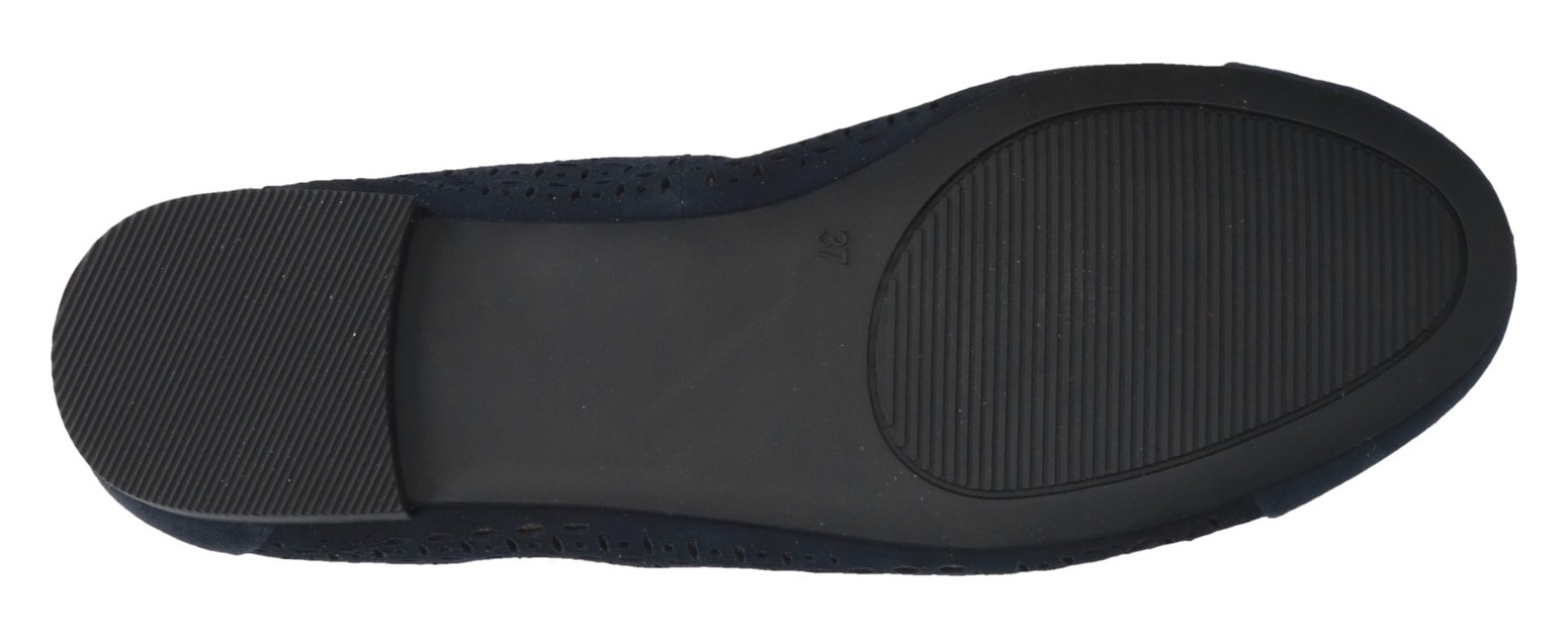 Caprice Ballerina, Blockabsatz, Businessschuh, Bequemschuh mit dezenter Zierschleife