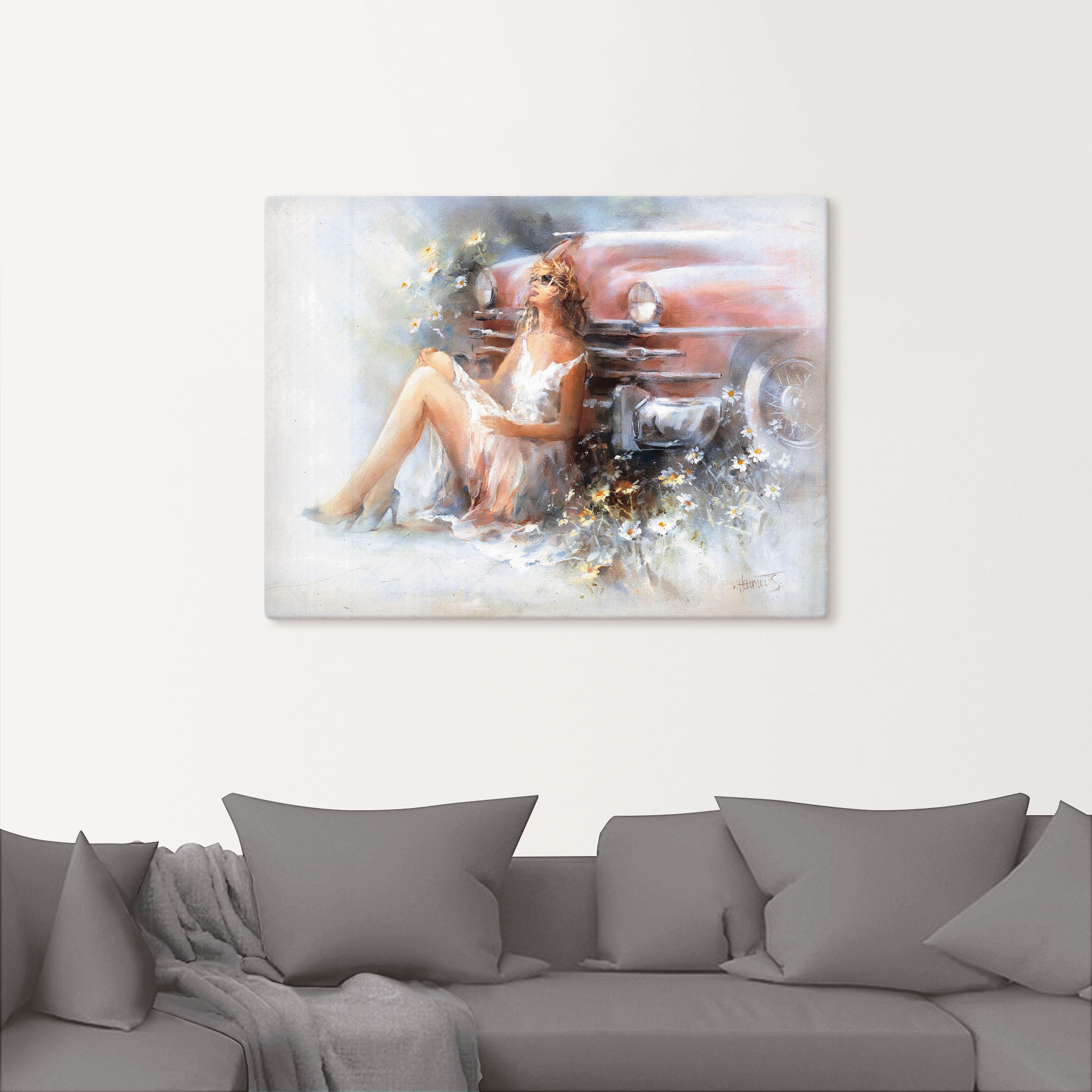 Artland Leinwandbild »Entspannen« Frau 1 Stk. tlg. auf Holzrahmen gespannt