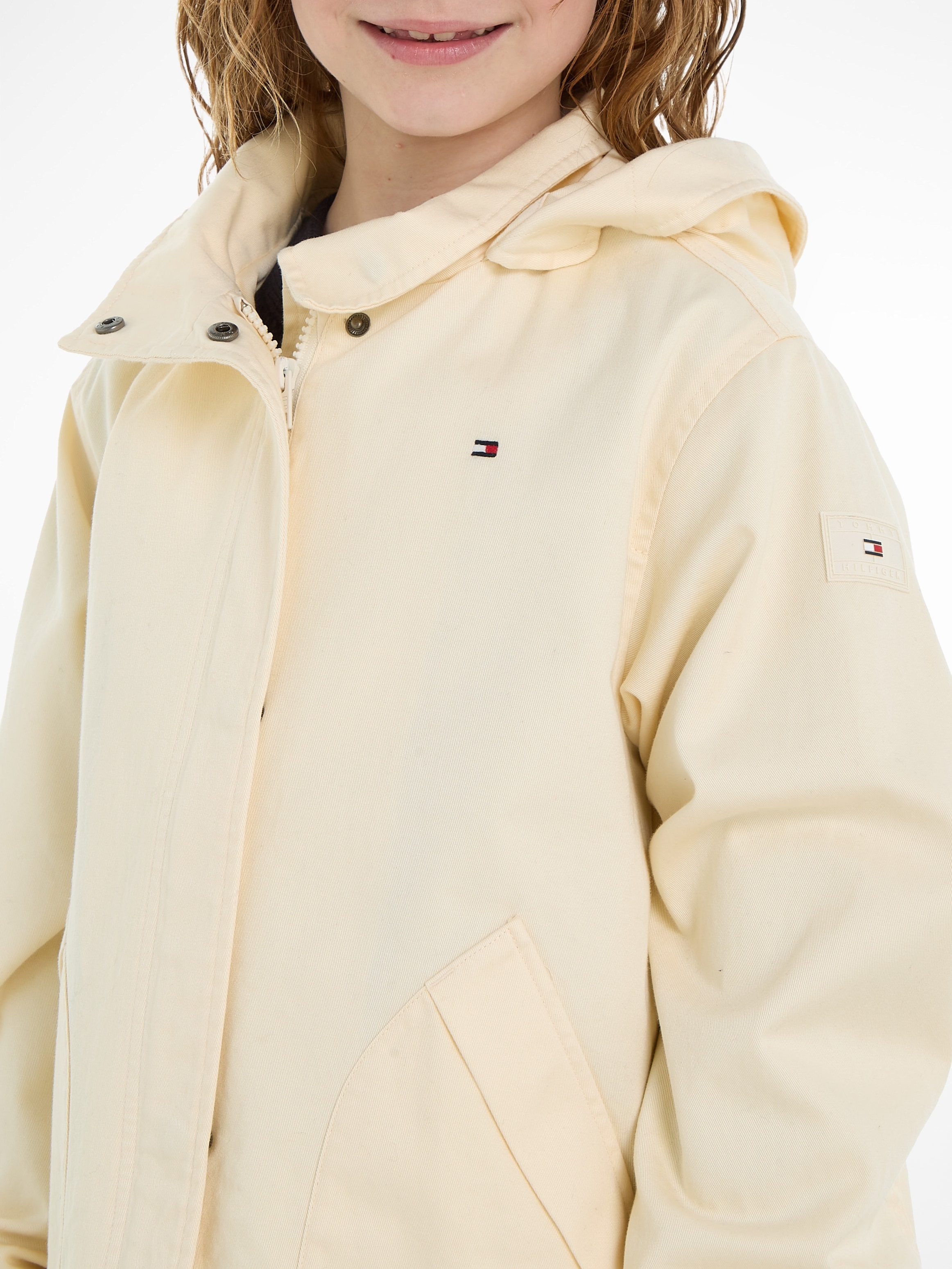 Tommy Hilfiger Parka »MONOTYPE COTTON PARKA«, mit Kapuze, mit Markenlogo