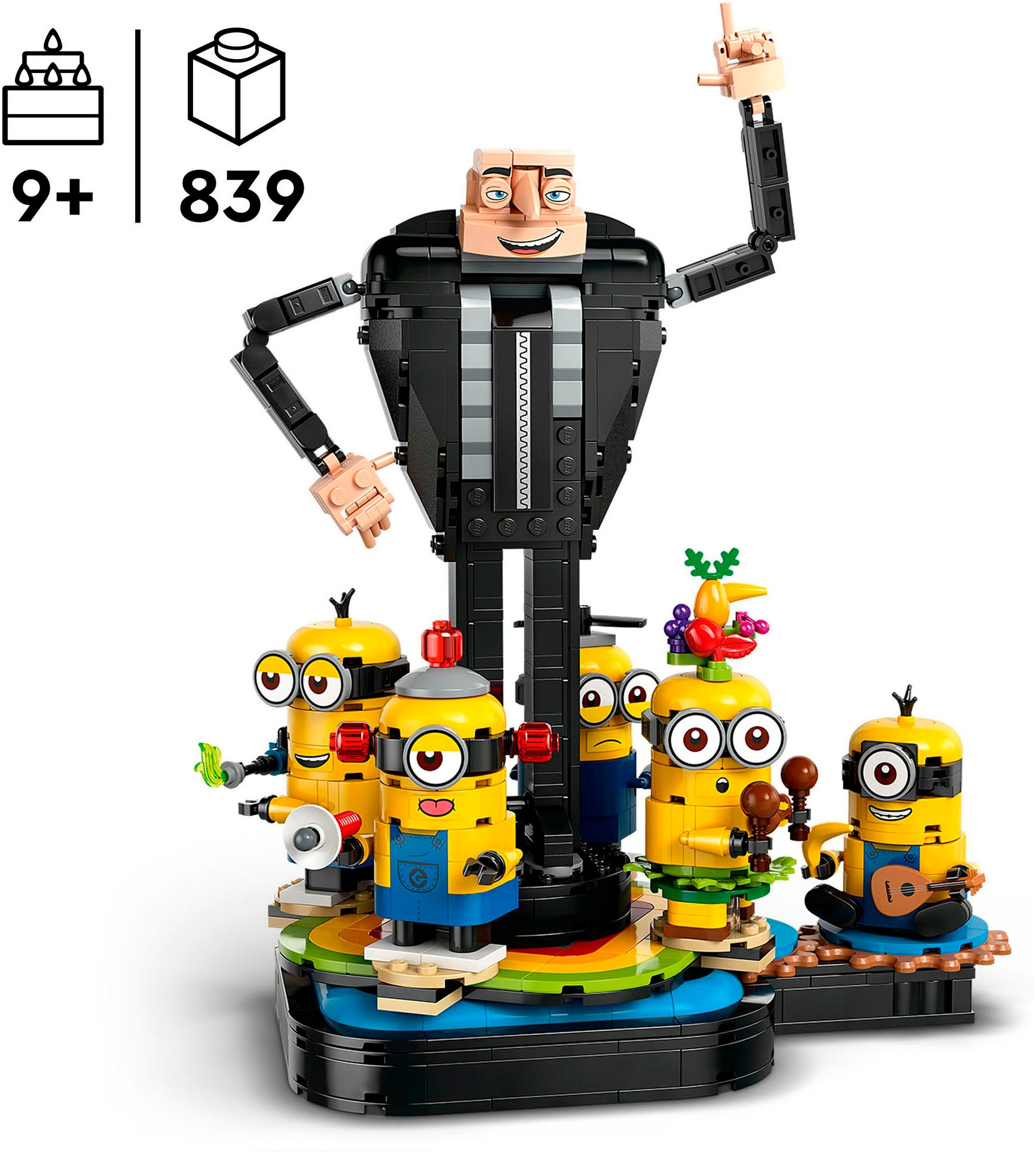 LEGO® Konstruktionsspielsteine »Gru und die Minions aus LEGO® Steinen (75582), LEGO Despicable Me«, (839 St.), Made in Europe