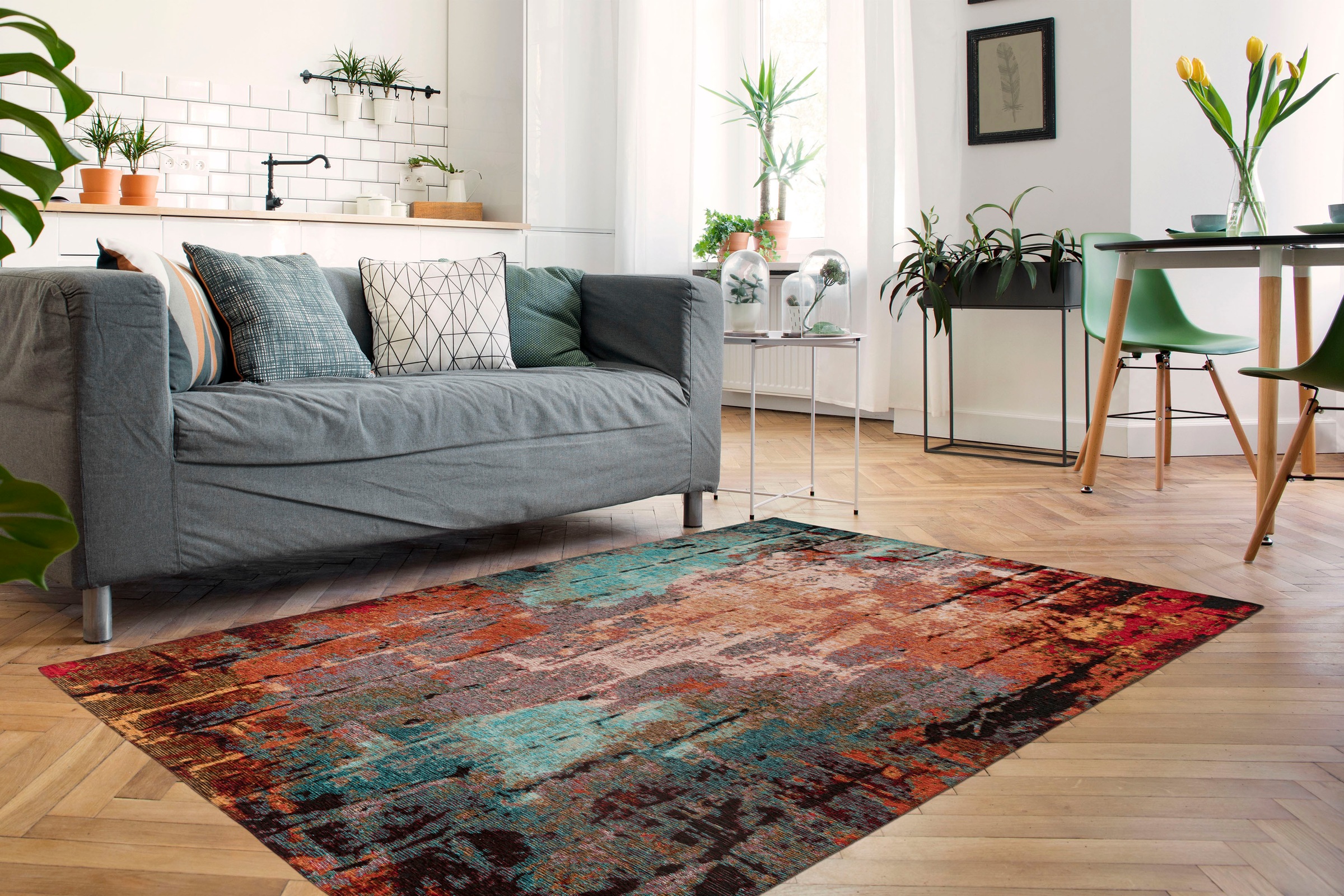 Padiro Teppich »Primavera 425« rechteckig 5 mm Höhe Flachgewebe