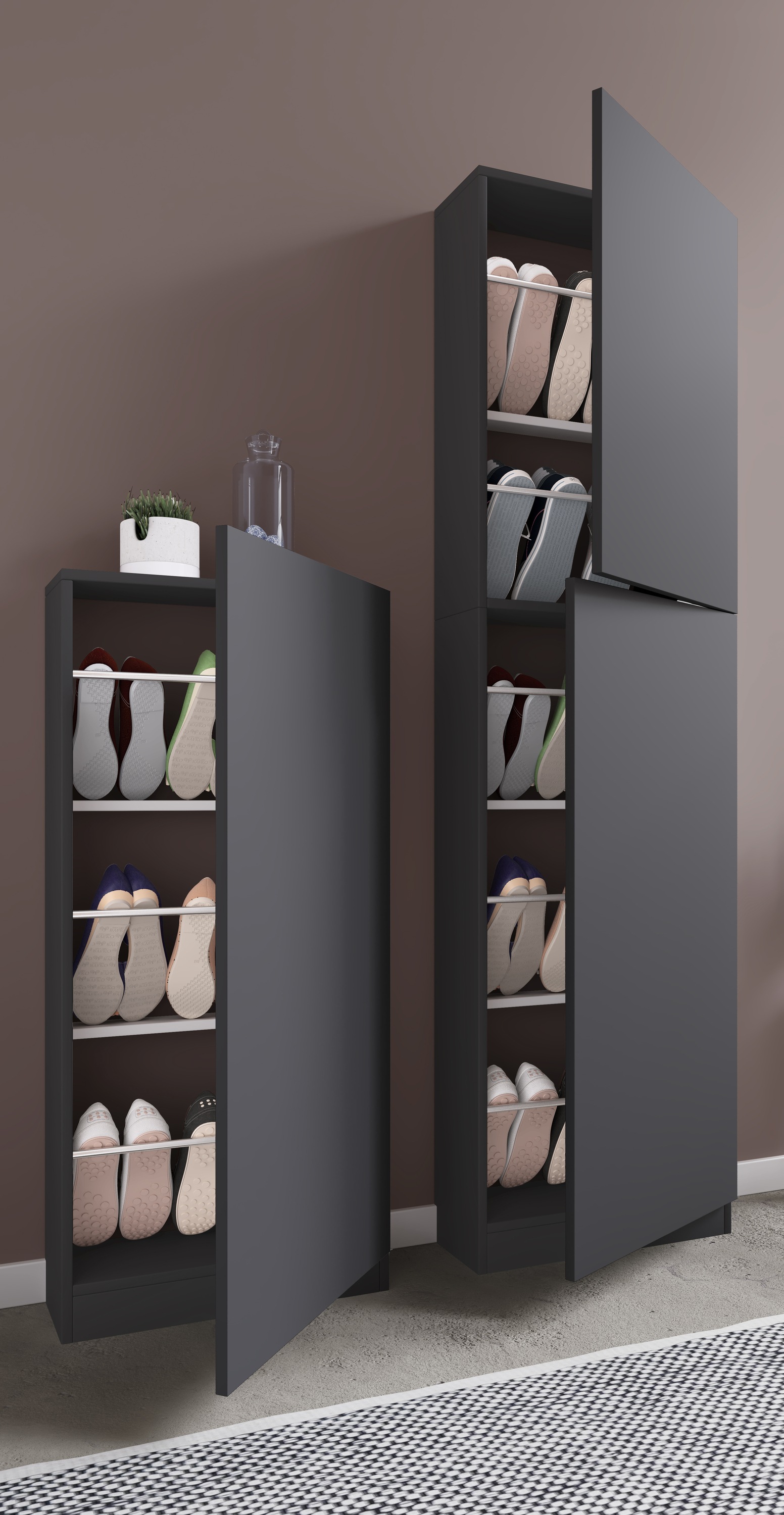 VCM Schuhschrank »Holz Schuhschrank Schuhkommode Fulisa L«