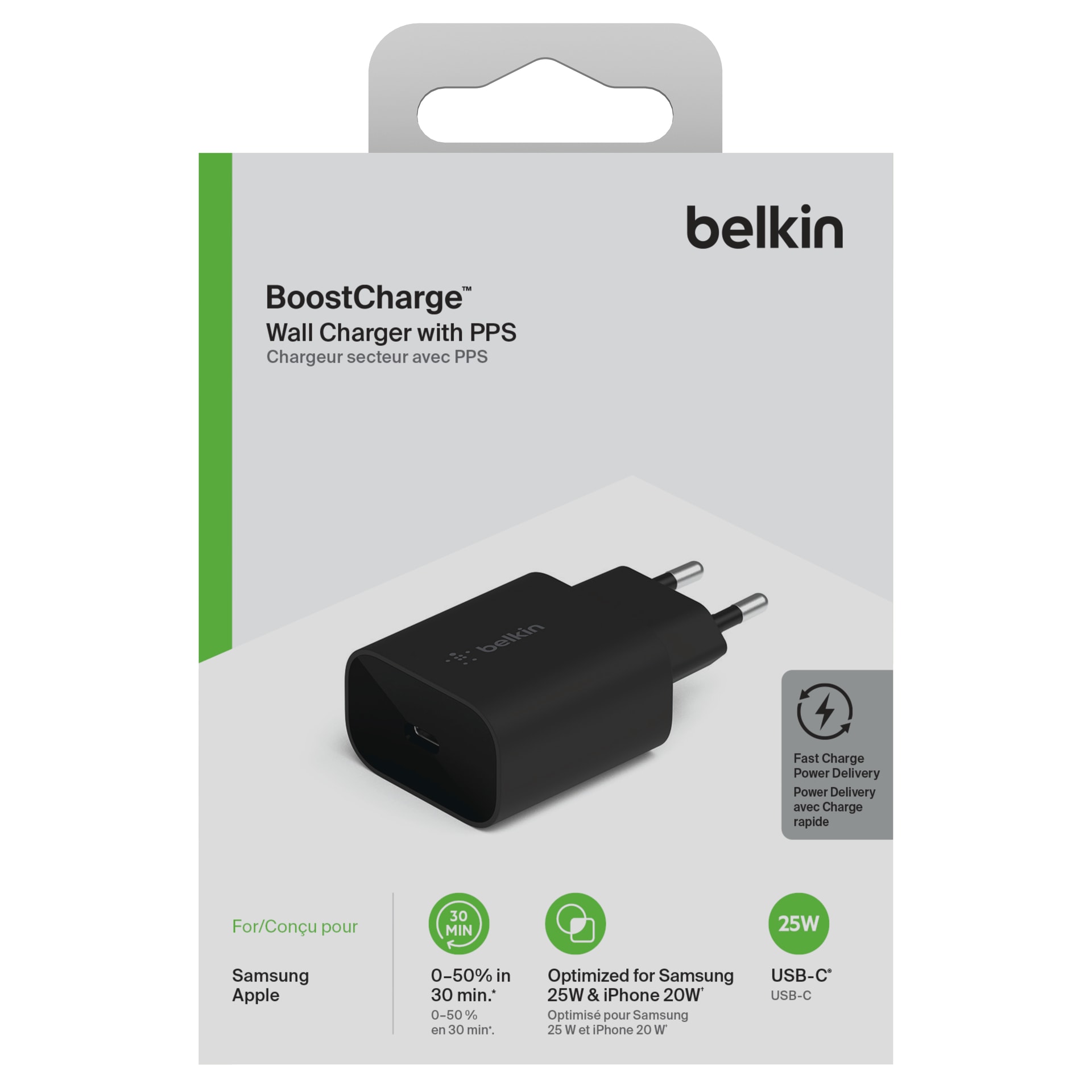 Belkin USB-Ladegerät »25 Watt USB-C Ladegerät«, mit Power Delivery 3.0 und  PPS, USB-C Charger ➥ 3 Jahre XXL Garantie | UNIVERSAL