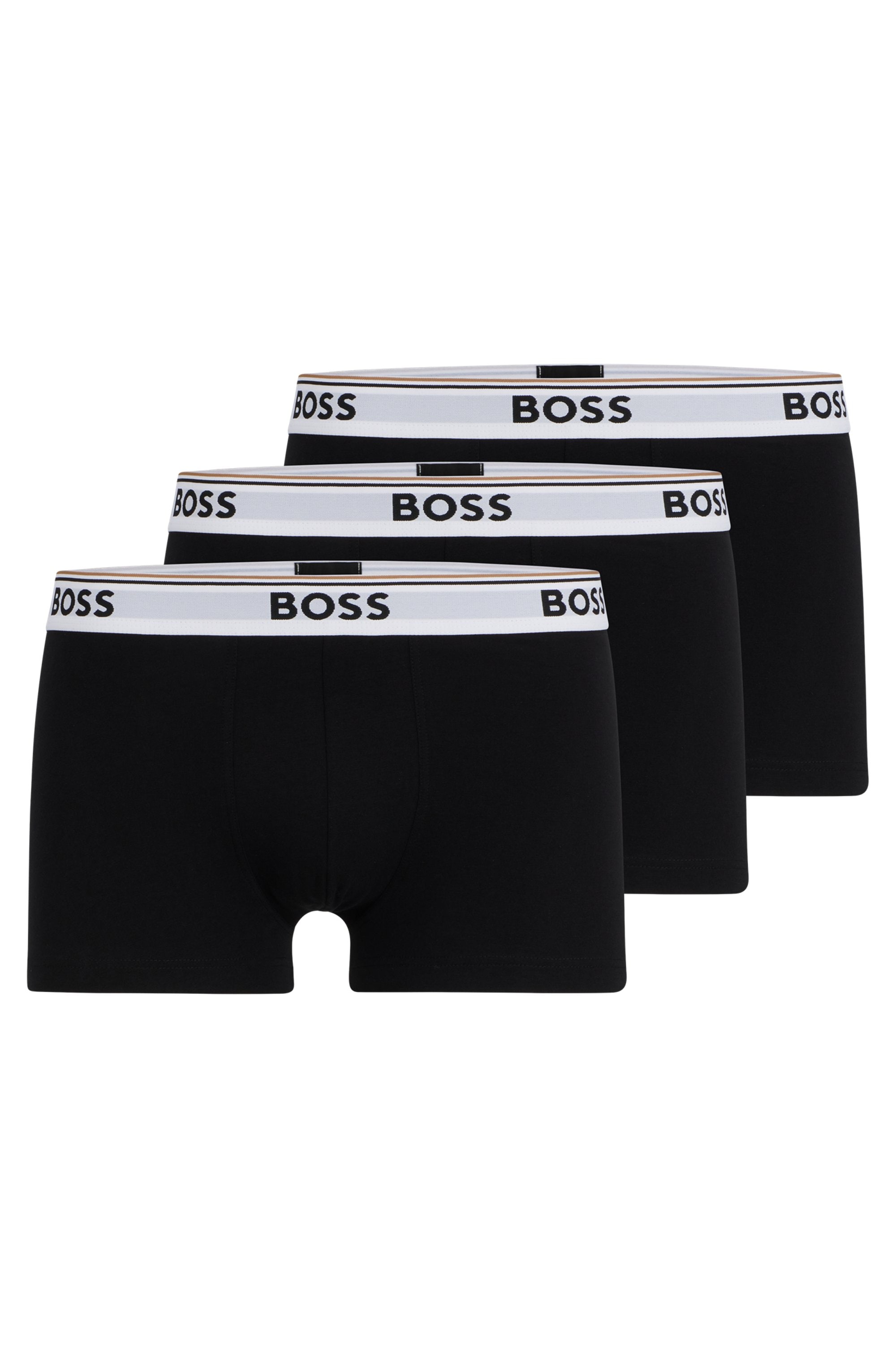 BOSS Boxer »TRUNK 3 PACK«, (3 St.), BOSS Schriftzug auf dem Bund
